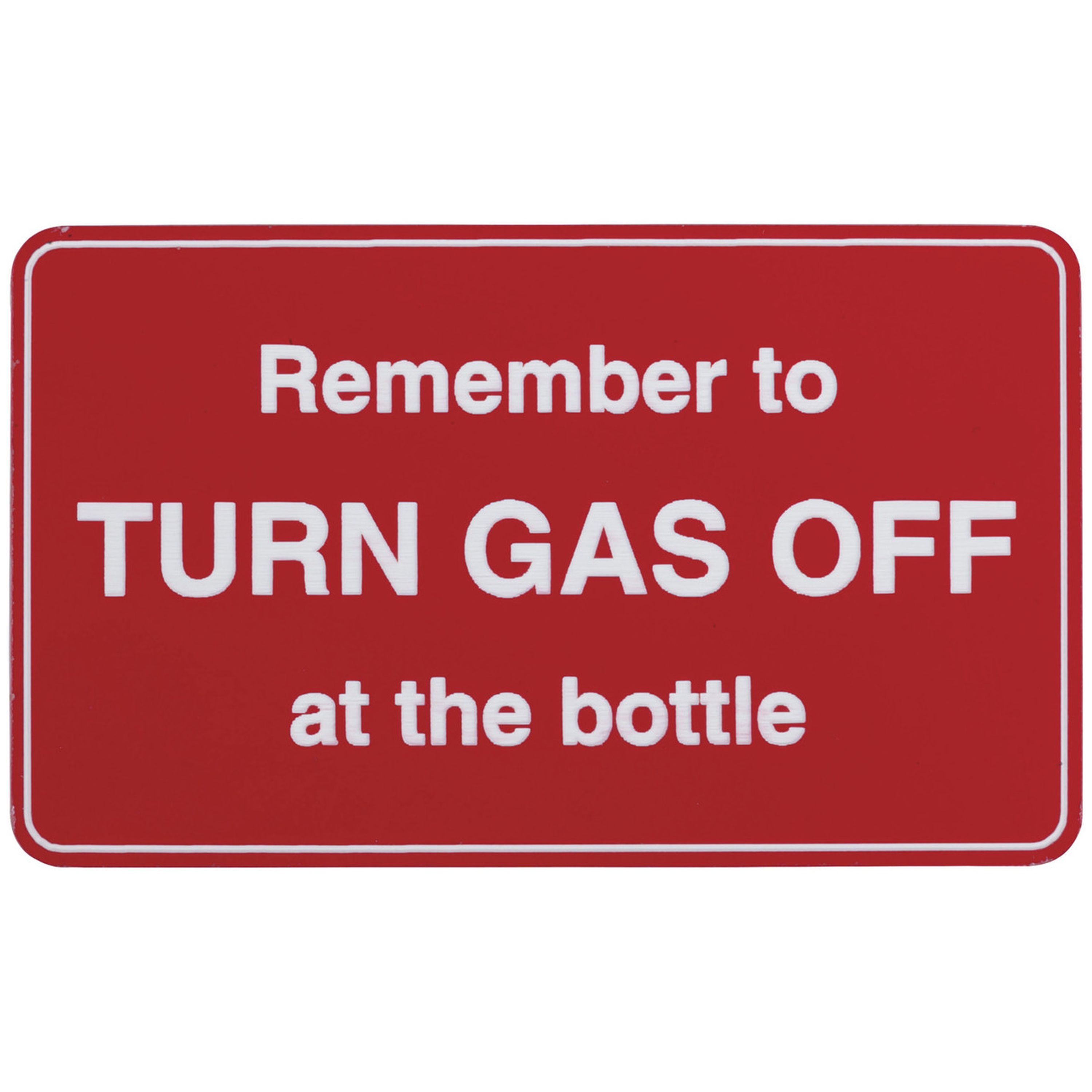 Adhesive Turn Off Gas Sign 100x60mm