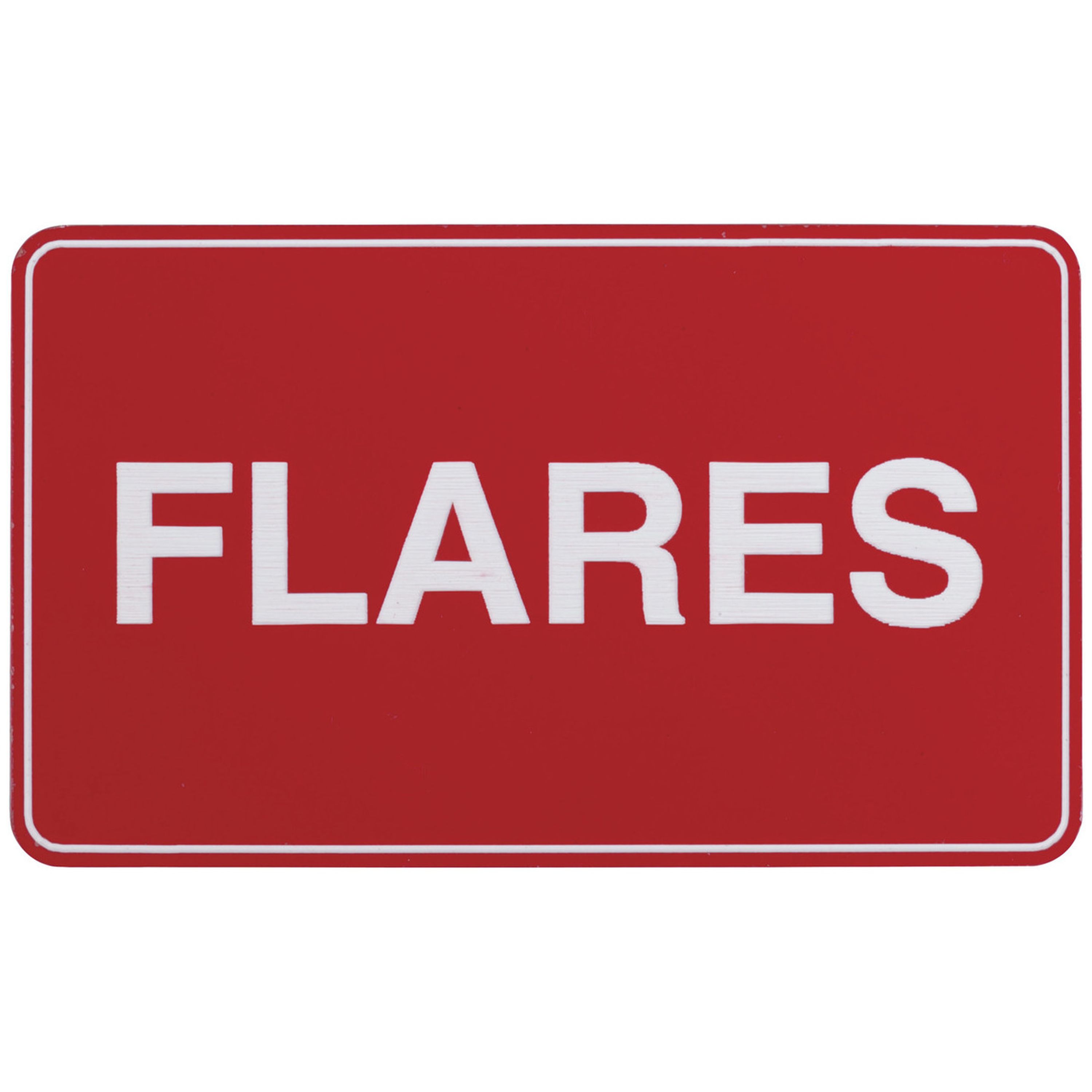 Adhesive Flares Sign 100x60mm