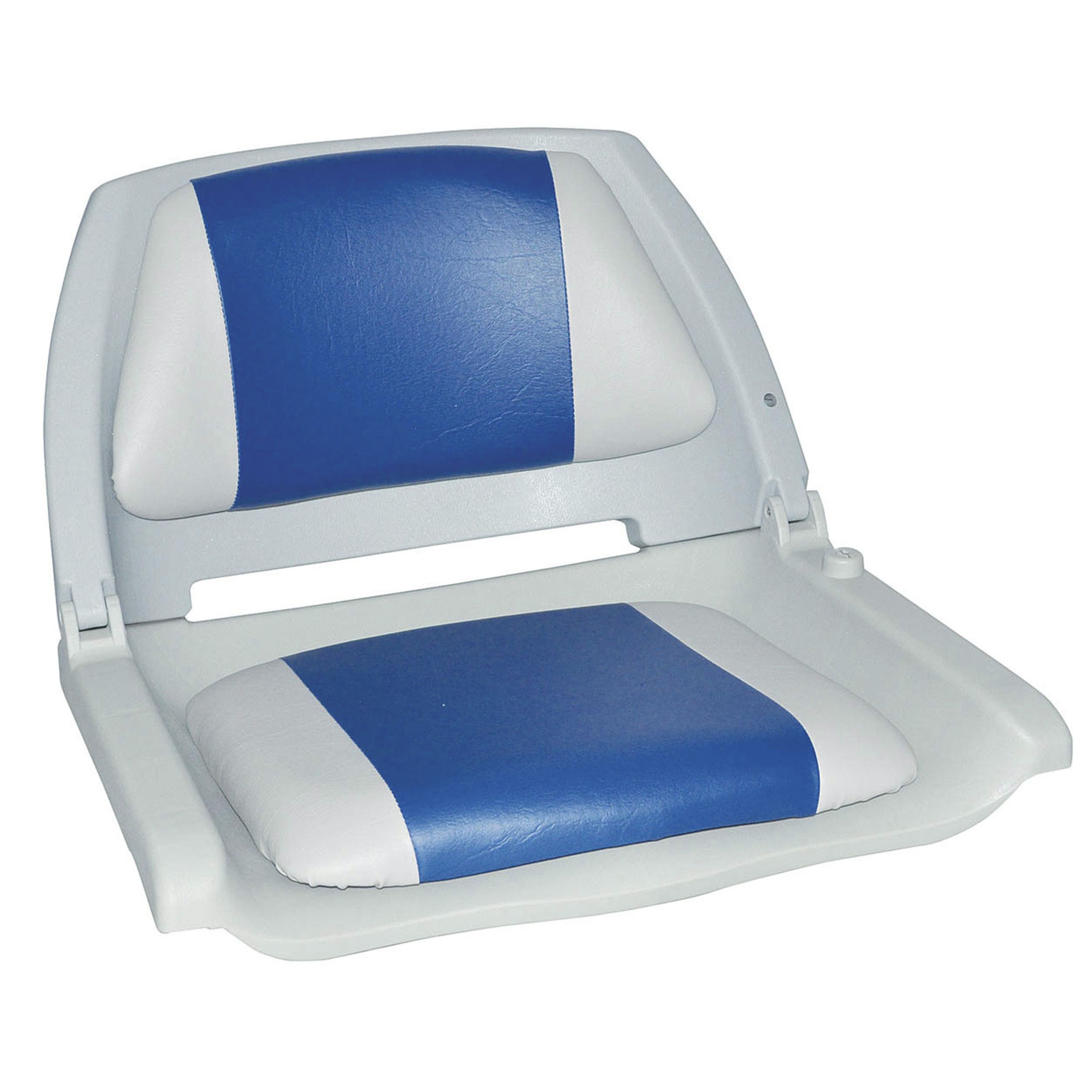 Basic Boat Seats - Fold Down - Padded Grey/White