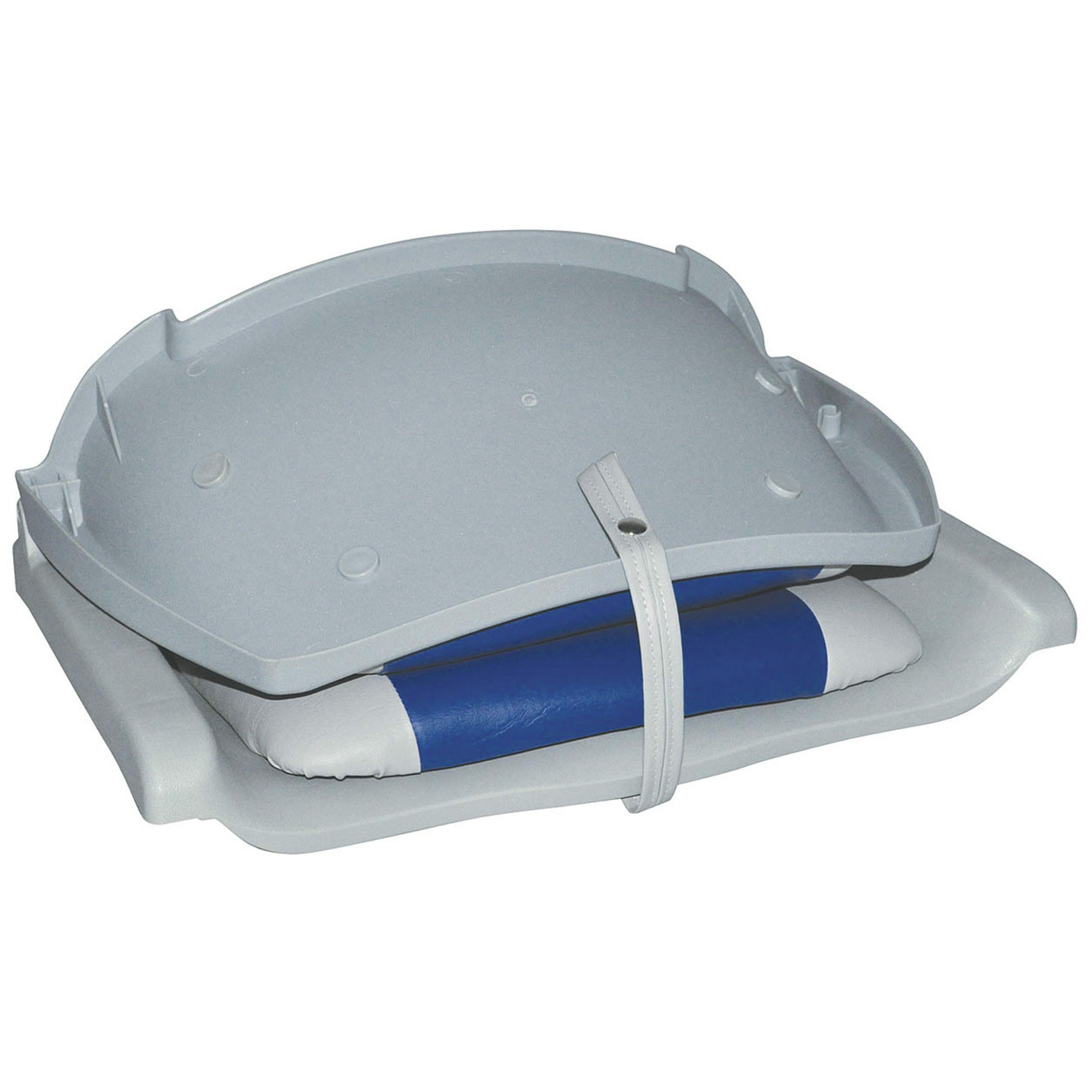 Basic Boat Seats - Fold Down - Padded Grey/White
