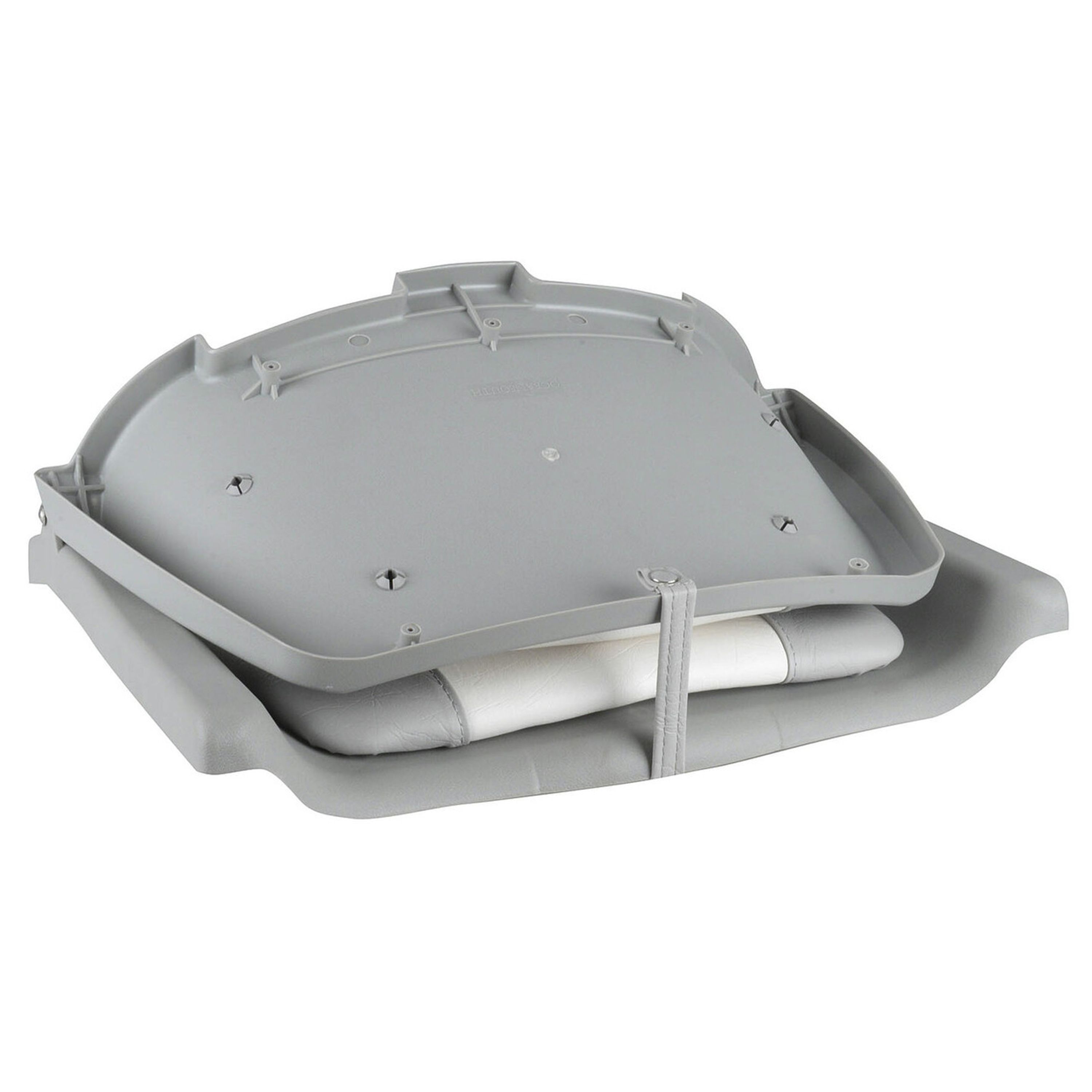 Basic Boat Seats - Fold Down - Padded Grey/White