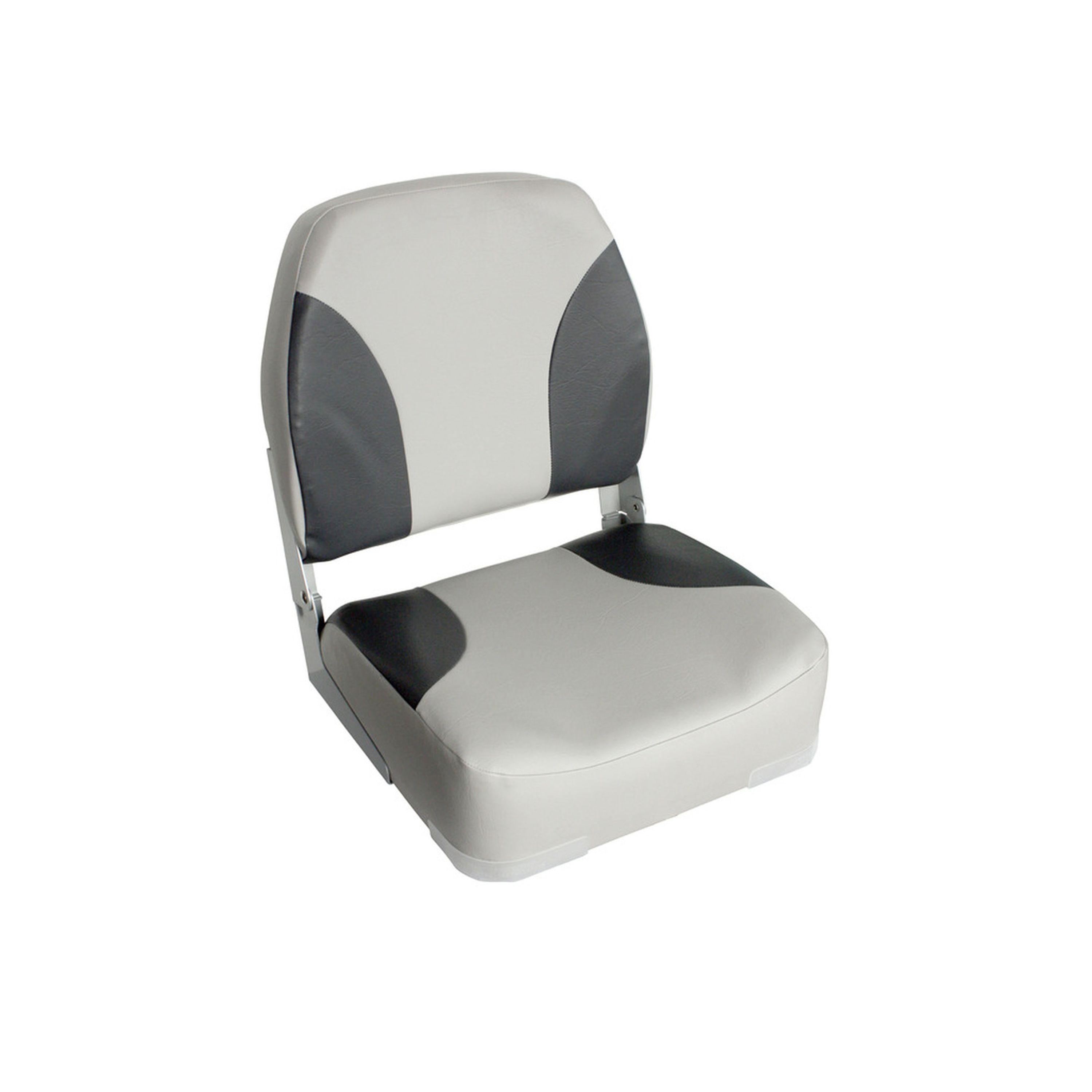 Economy Hi Back Boat Seat - white and blue