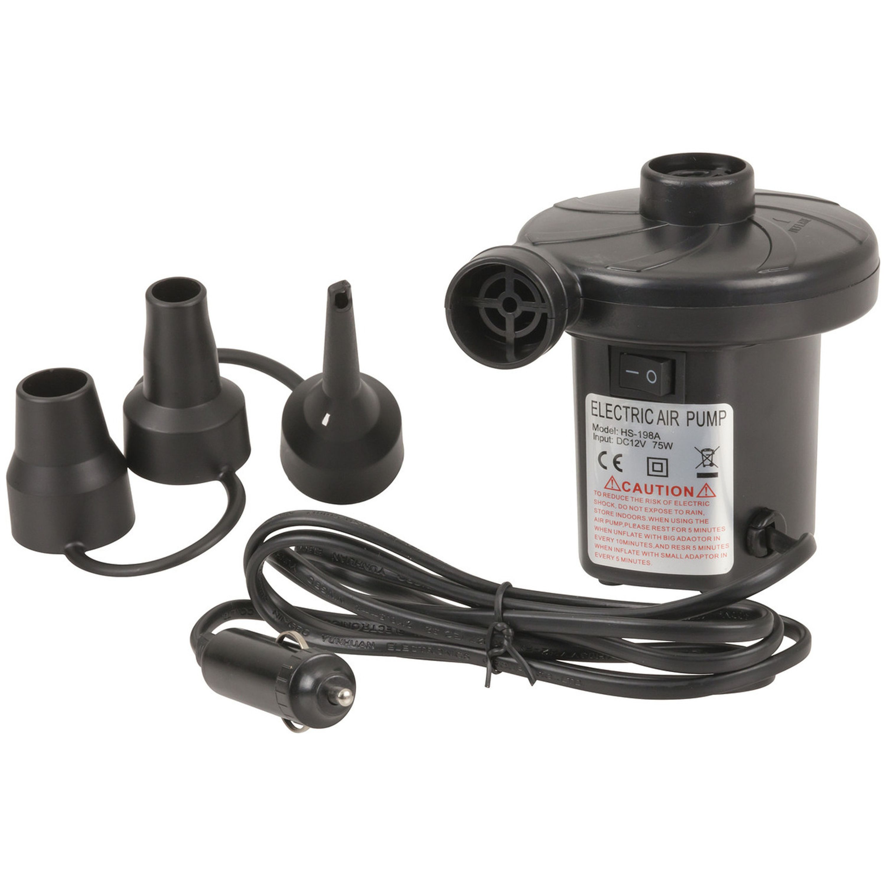 Black 12V Inflator Air Pump