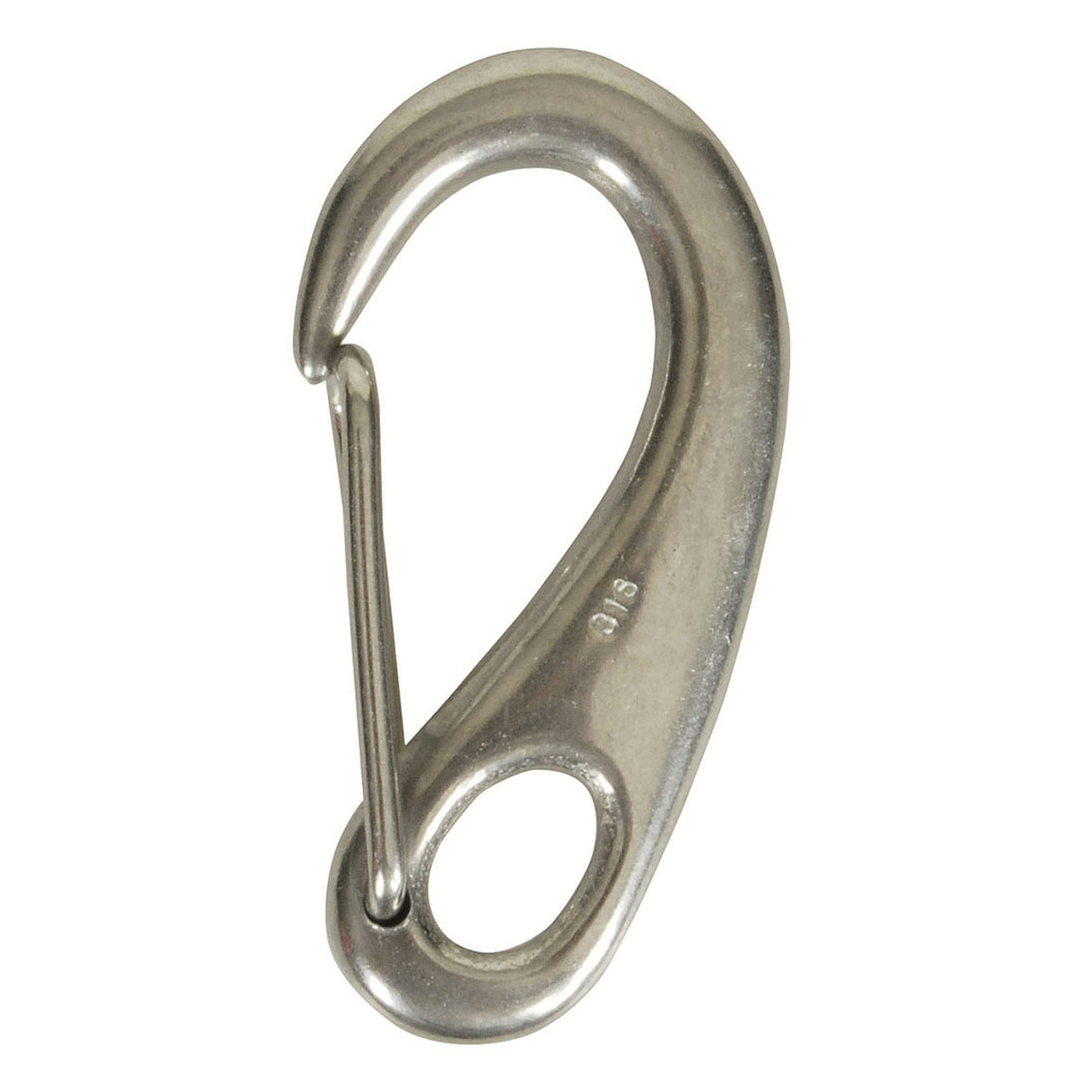 Cast Stainless Steel 316 Grade Spring Snap Hook - 70mm Long 12mm Spacing 10mm Hole