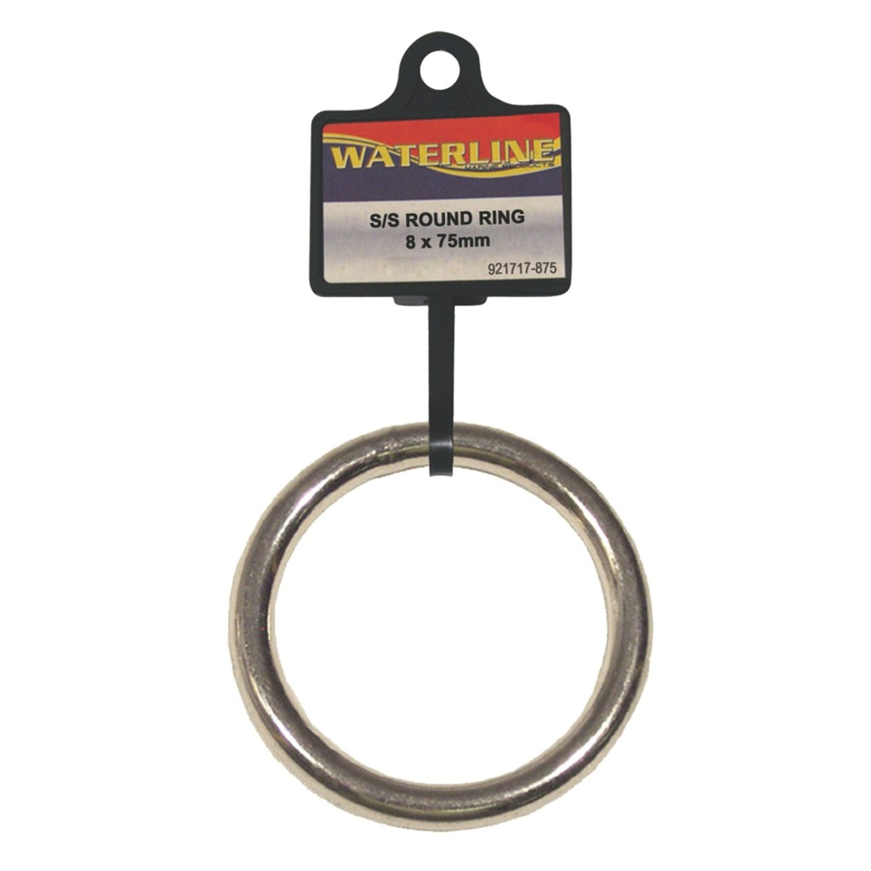 8mm x 75mm ID Round Ring Stainless