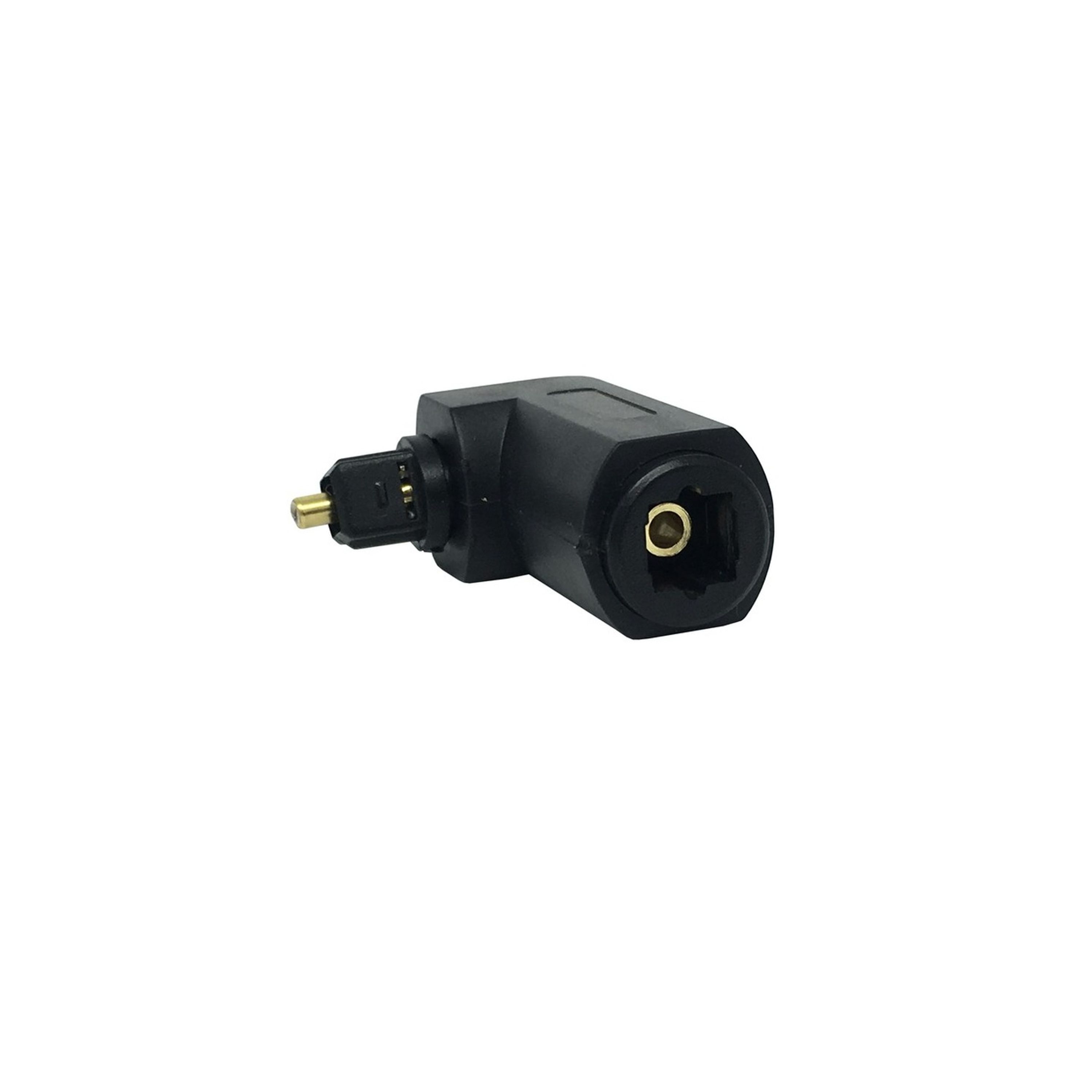 TOSLINK Plug to Socket Right Angle Adaptor