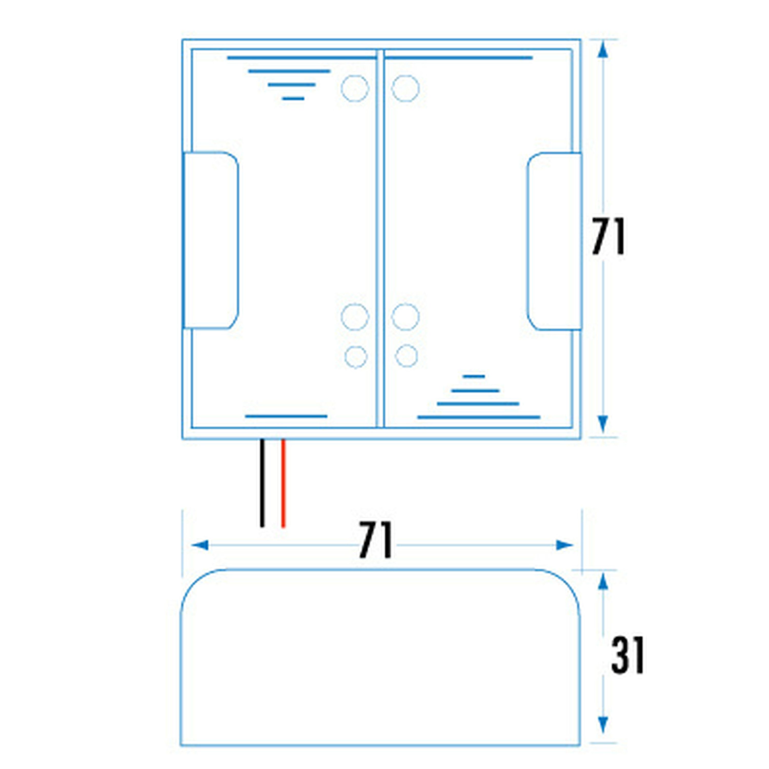 2 X D Cell Side By Side Battery Holder