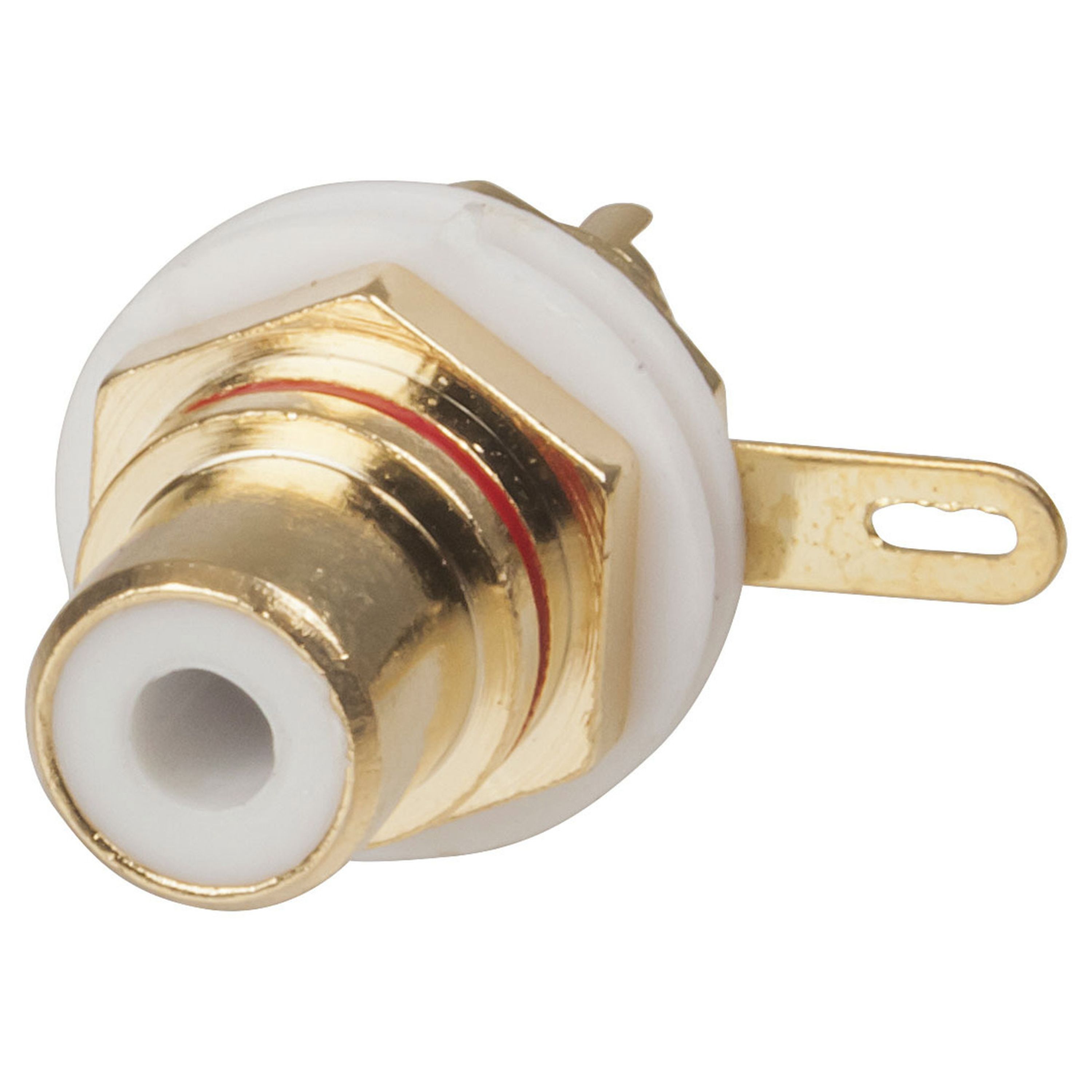 Red High Quality RCA Gold Insulated Socket