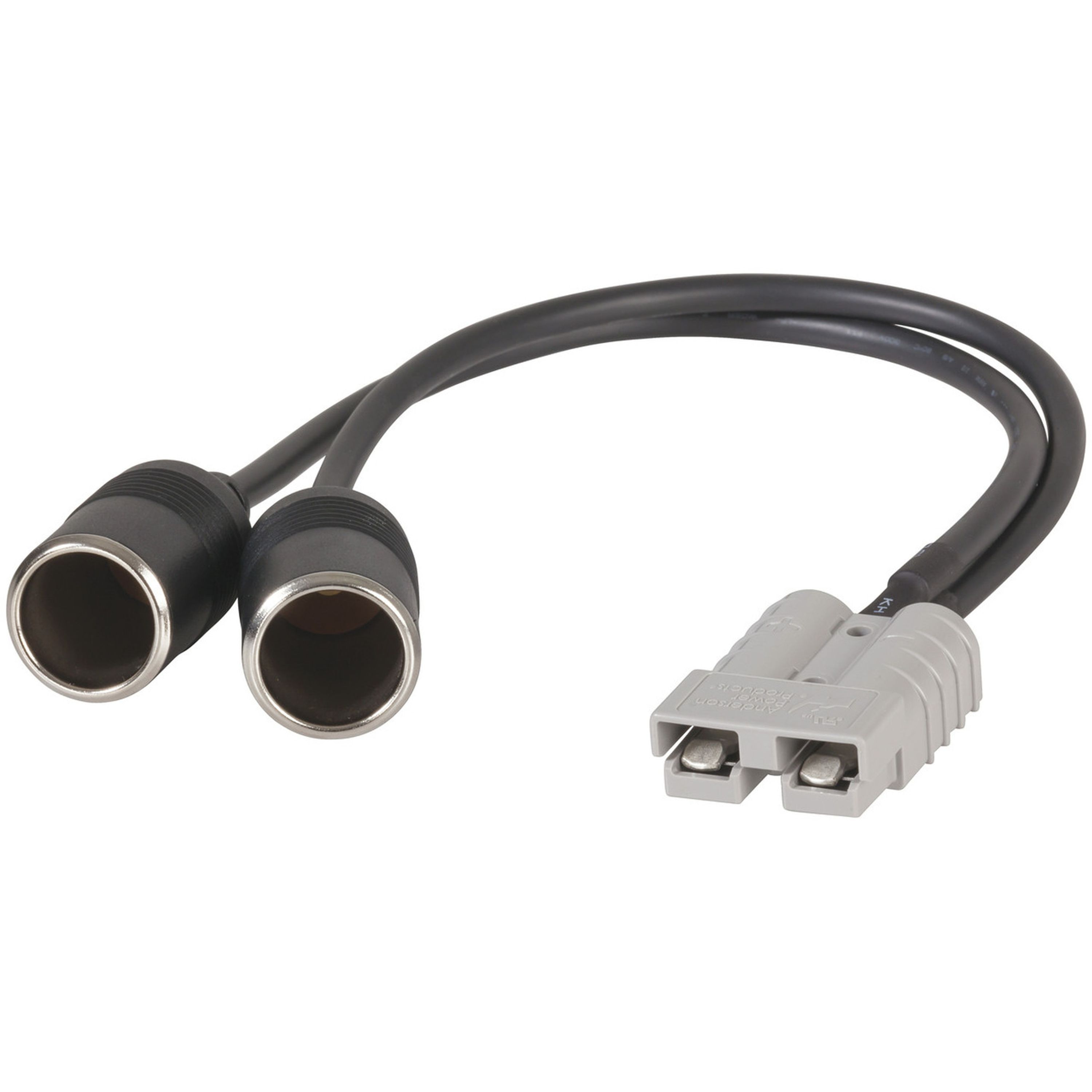 50A battery connector to 2 x 15A 300mm Cigarette Lighter Sockets