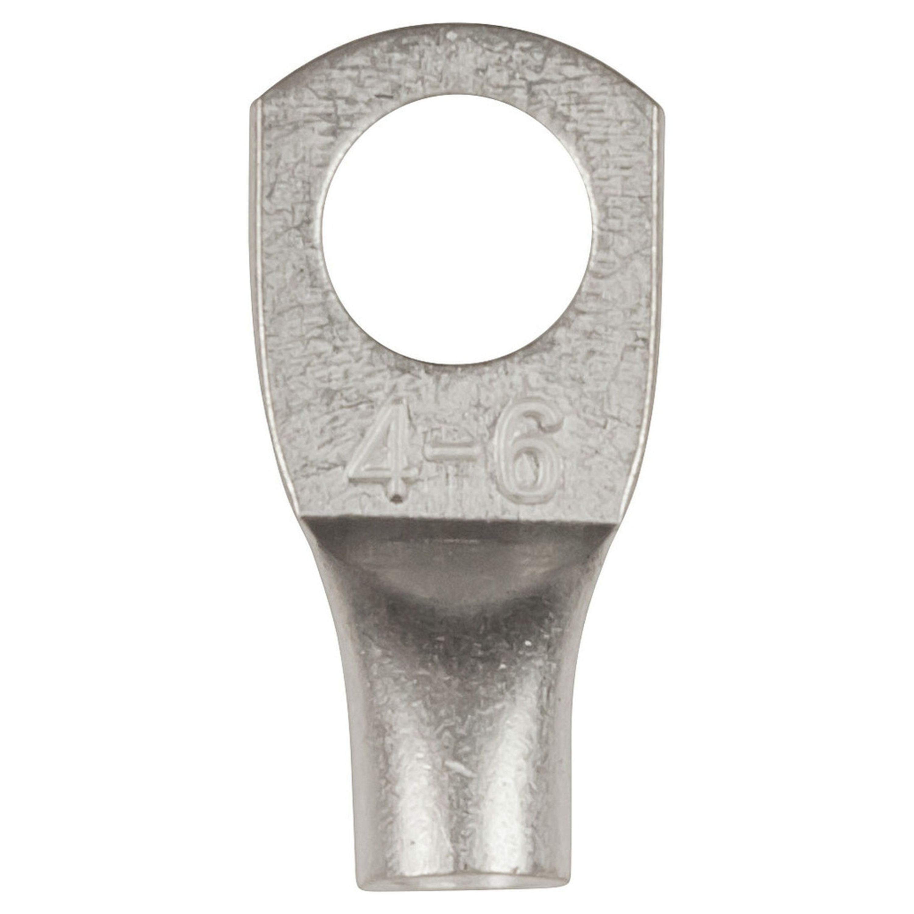 6mm Non-Insulated Eye Terminal 4mm2 14-12AWG Pack of 8