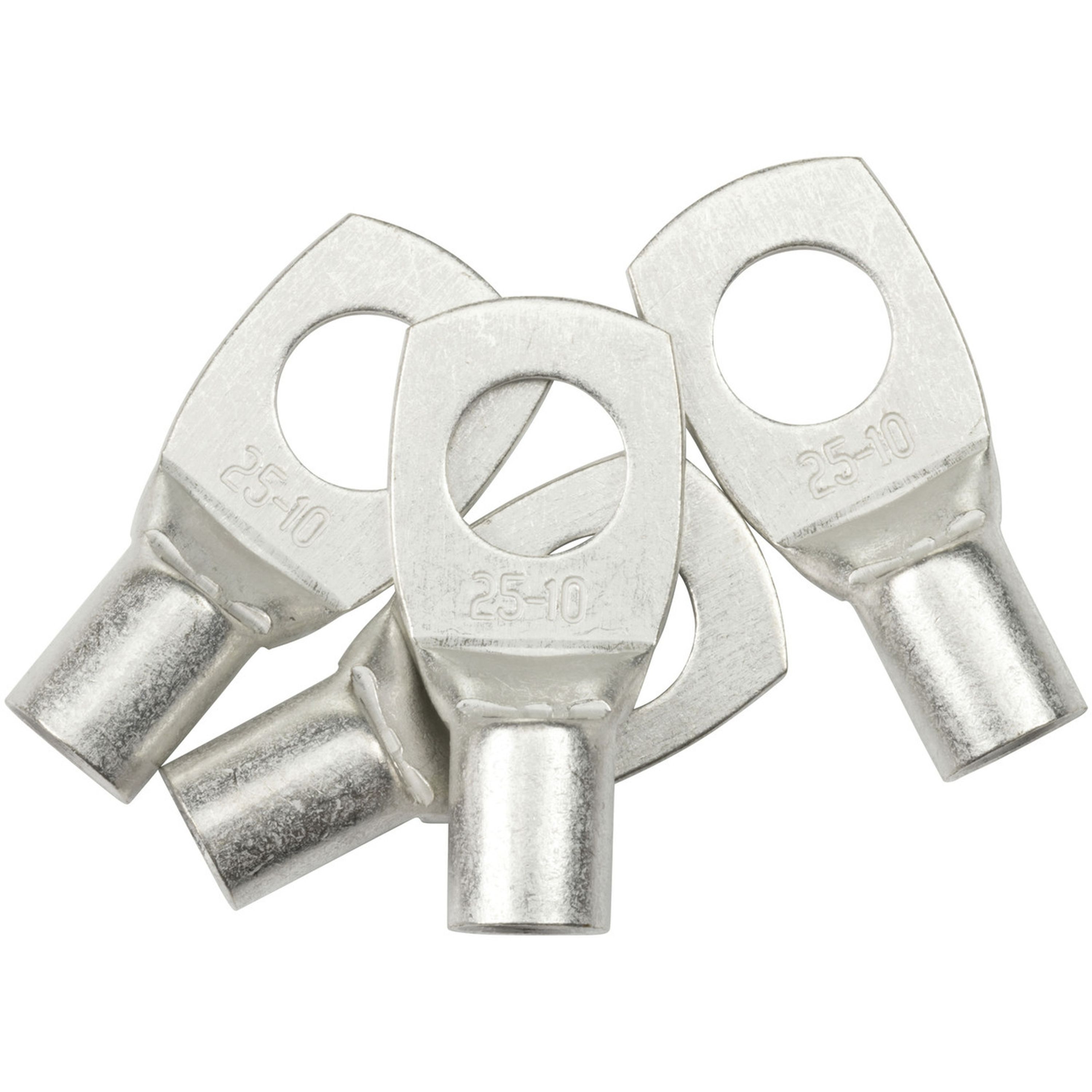 10mm Non-Insulated Eye Terminal 25mm2 4AWG Pack of 4