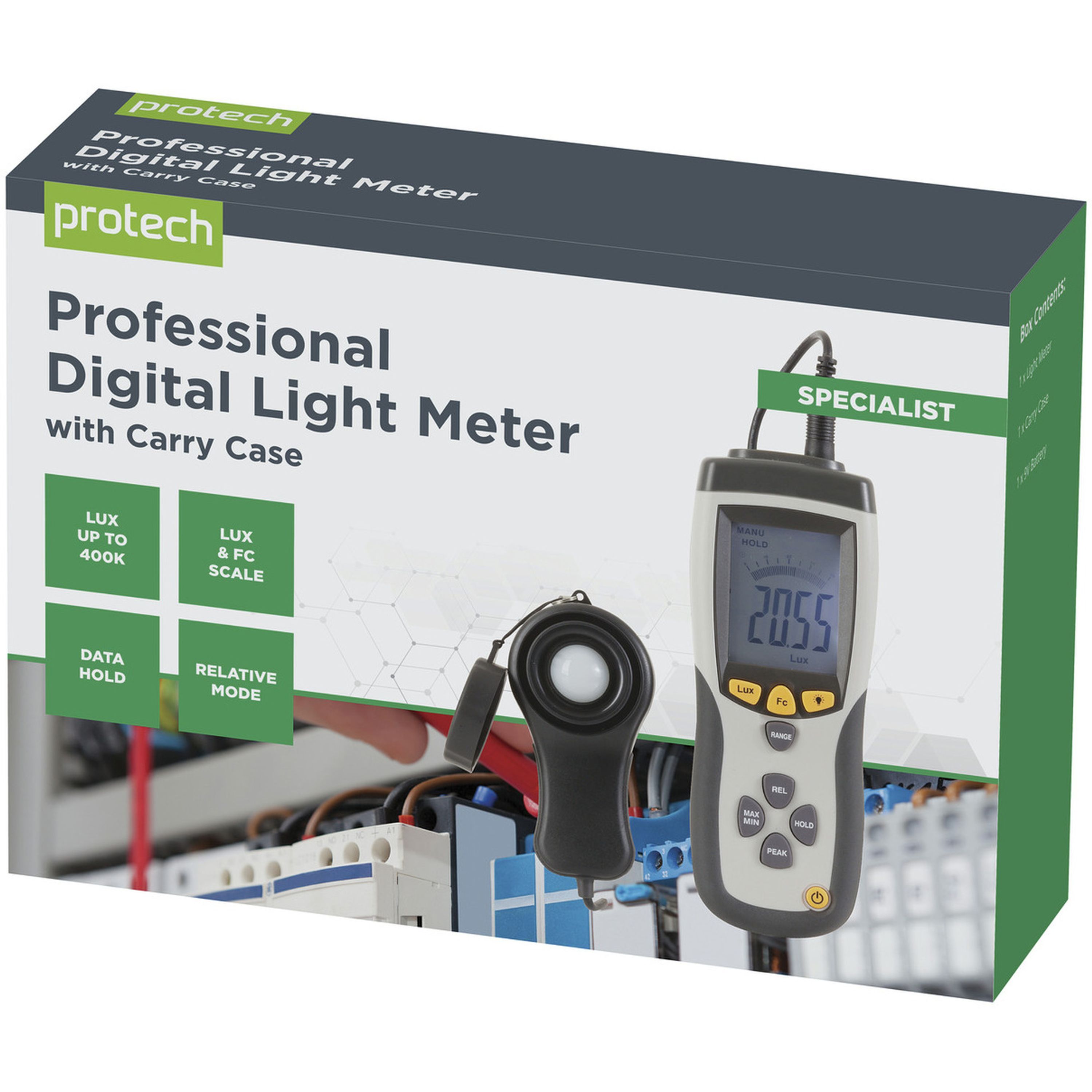 Professional 400K Lux Meter with Carry Case