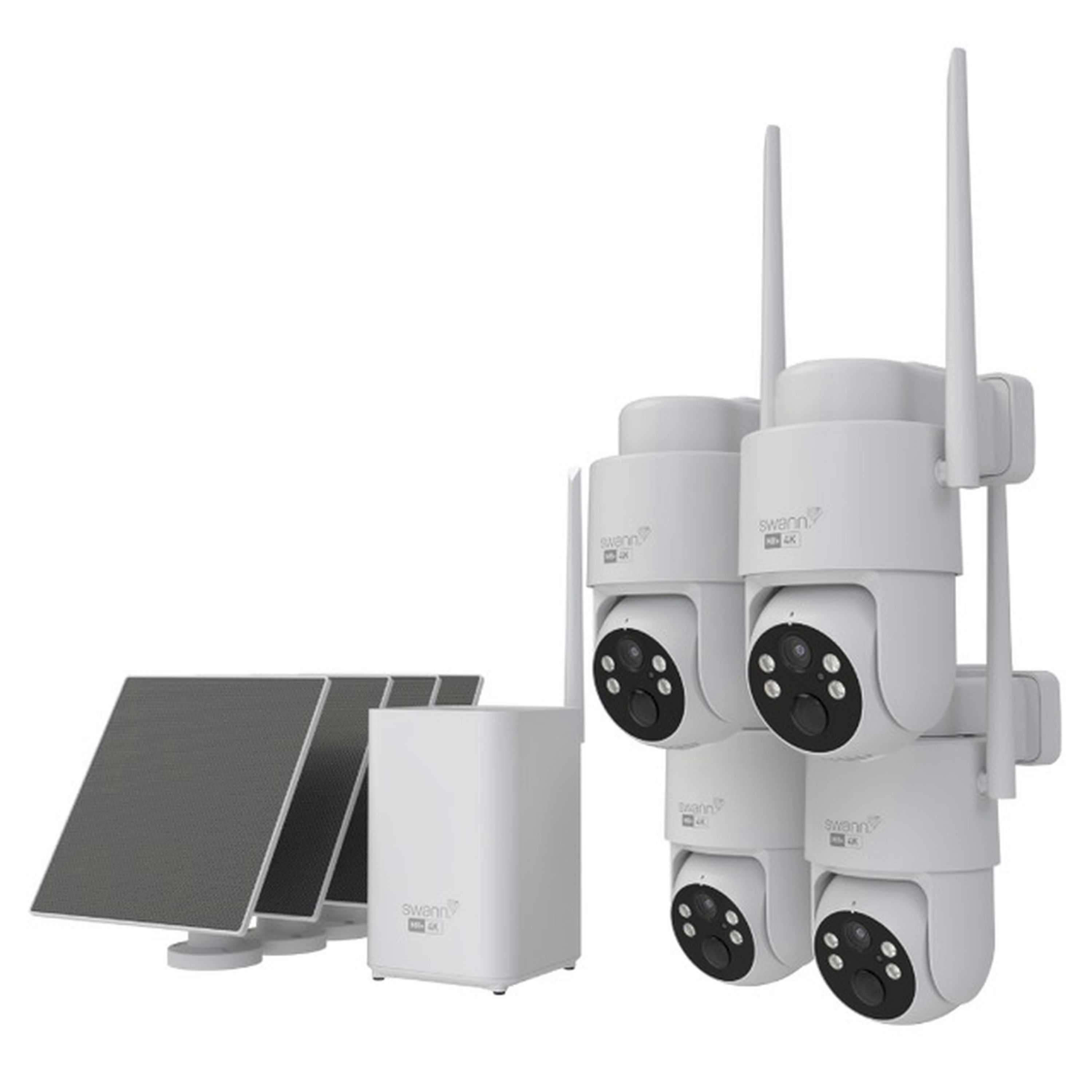 Swann MaxTrak – Long Range Wireless AI Powered Auto Tracking Security System – 4 Pack