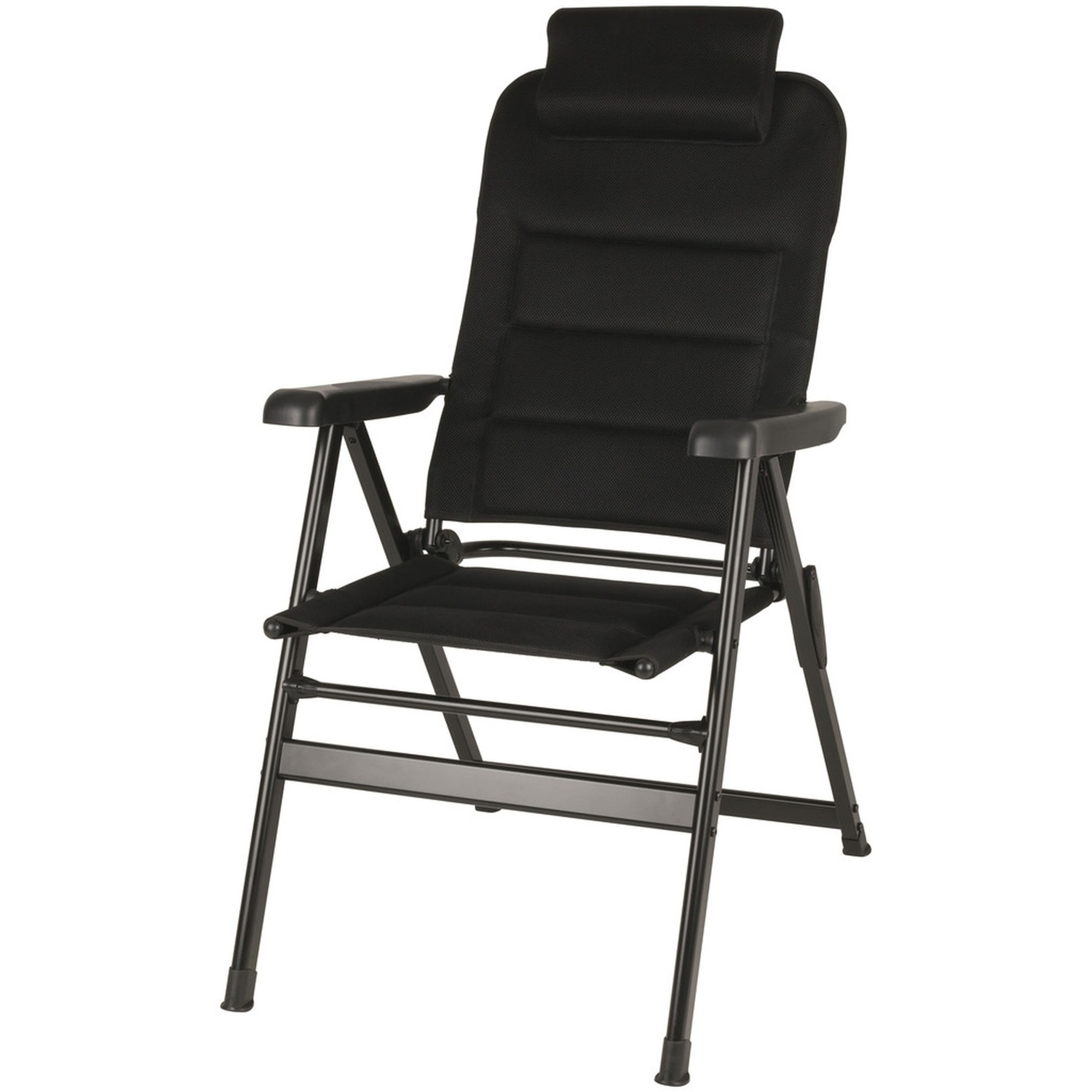 Black Folding Camping Chair with Removable Pillow