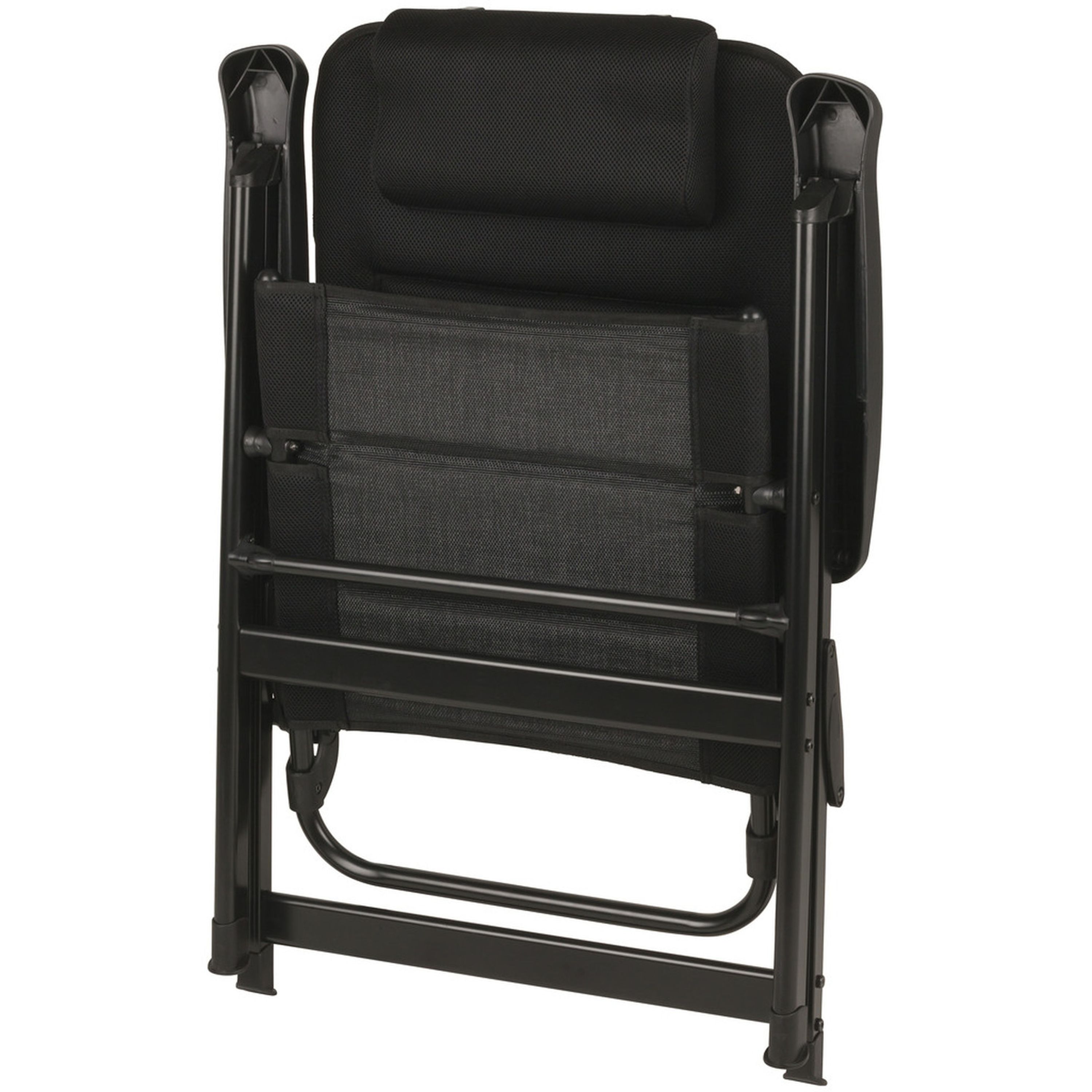 Black Folding Camping Chair with Removable Pillow