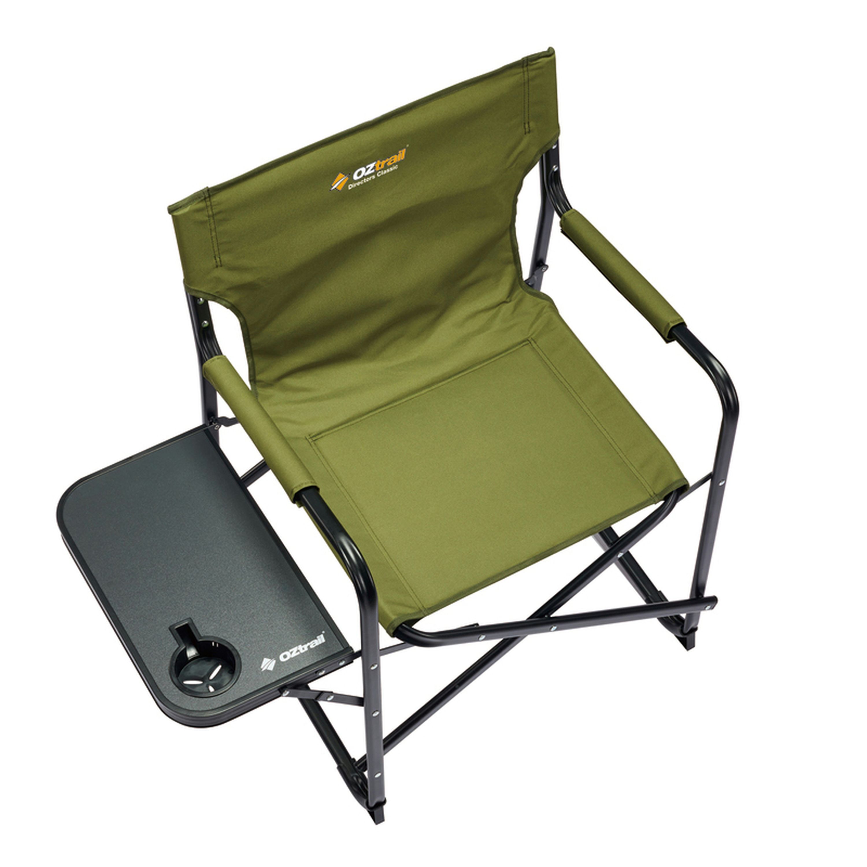 OZtrail Directors Classic Chair with Side Table 