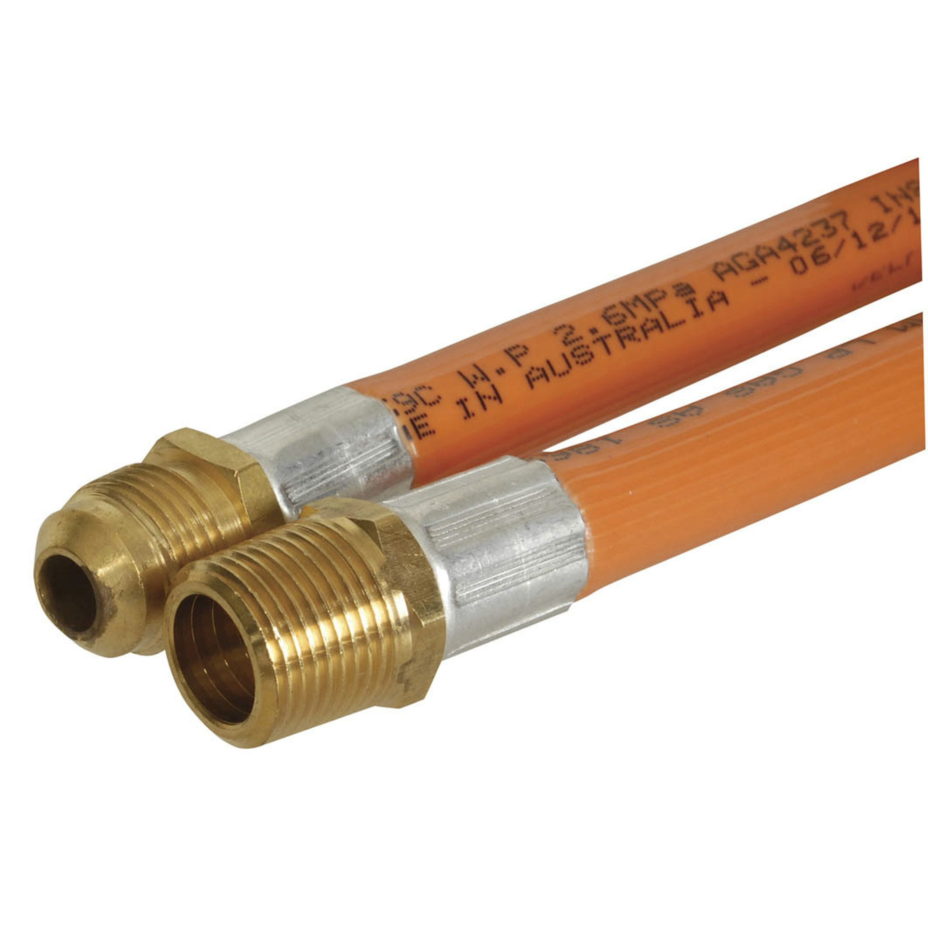 Gas Hoses -  3/8 BSP - 3/8 BSP Male to 3/8 SAE Male 300mm