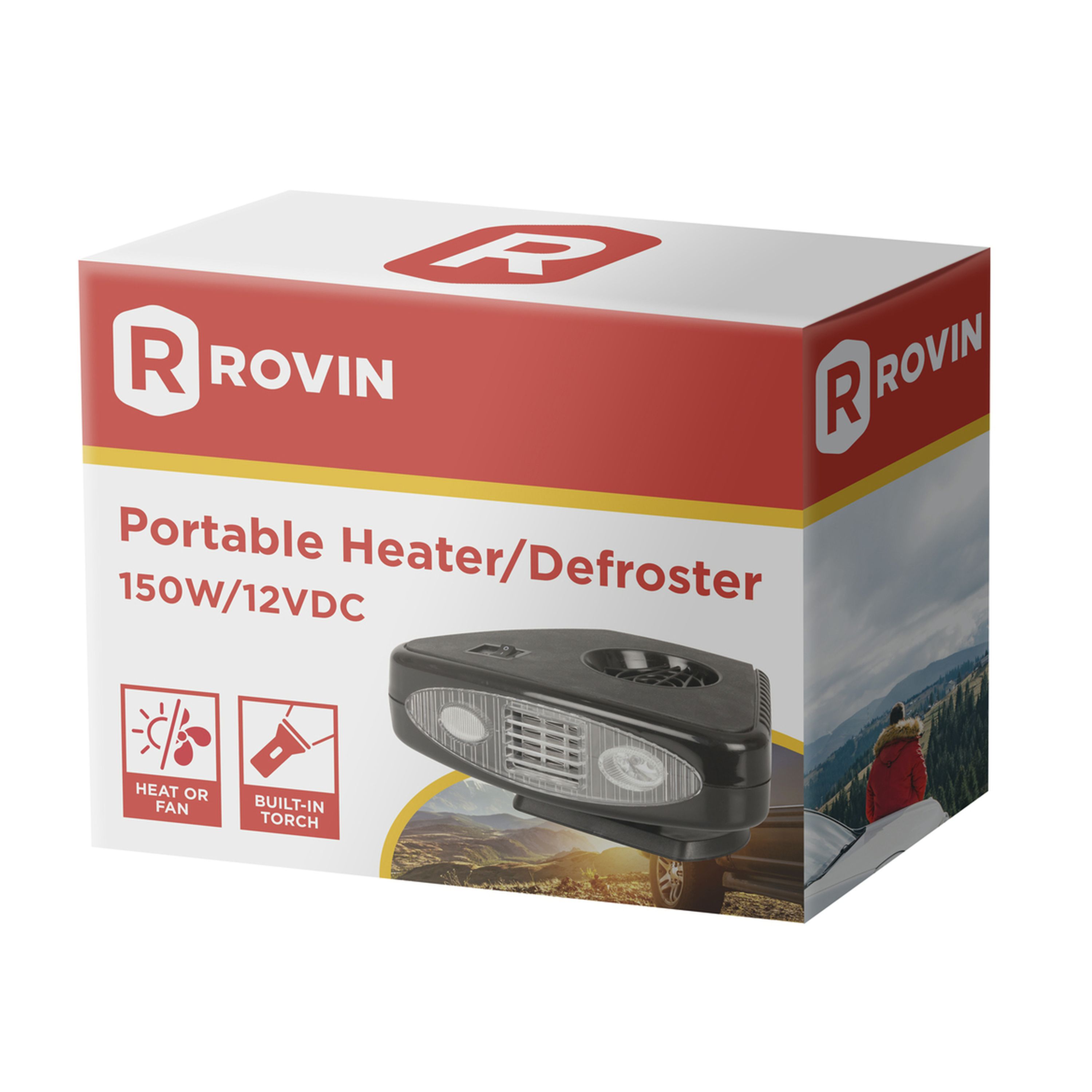 Rovin 150W 12VDC Portable Heater / Defroster