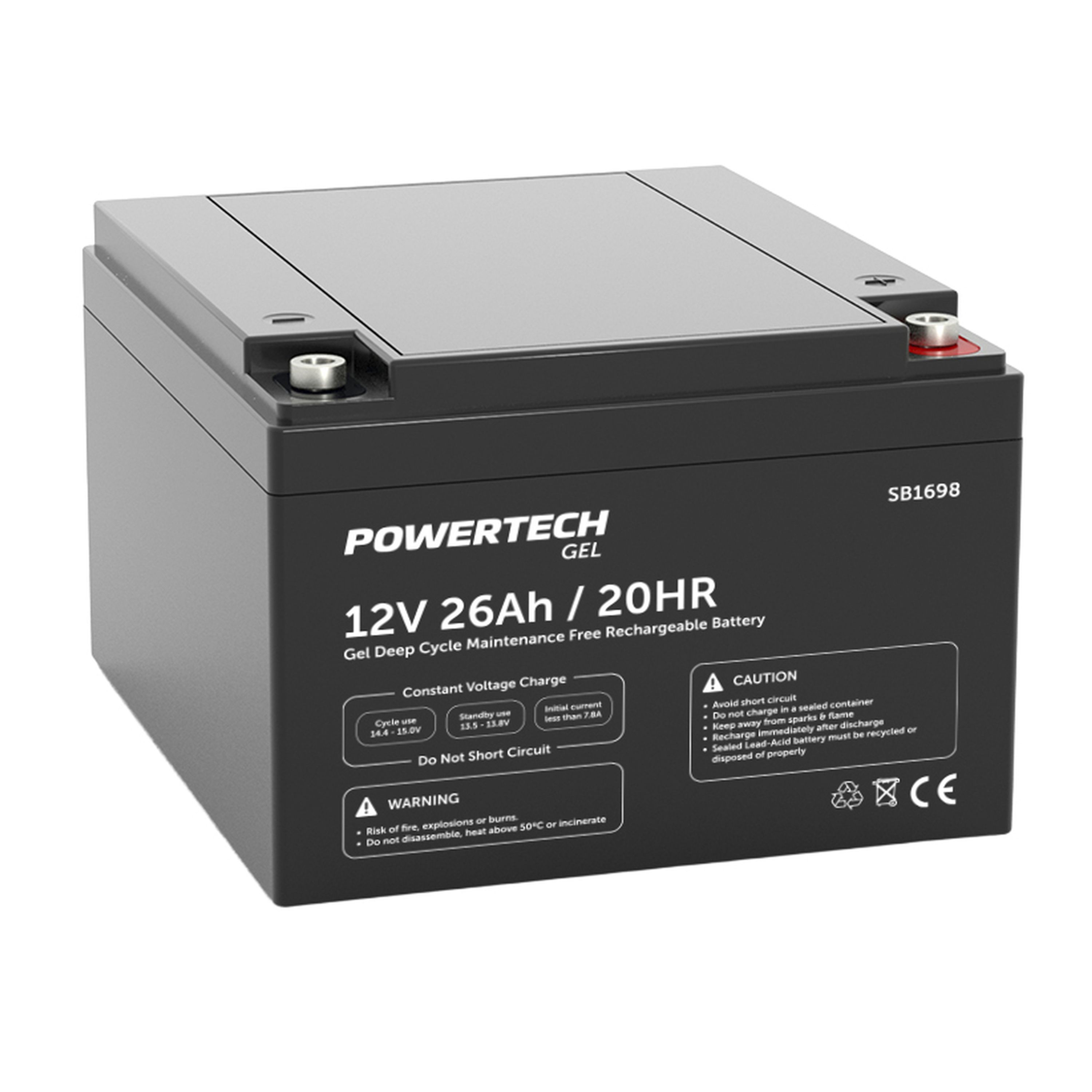 12V 26Ah Deep Cycle Gel Battery