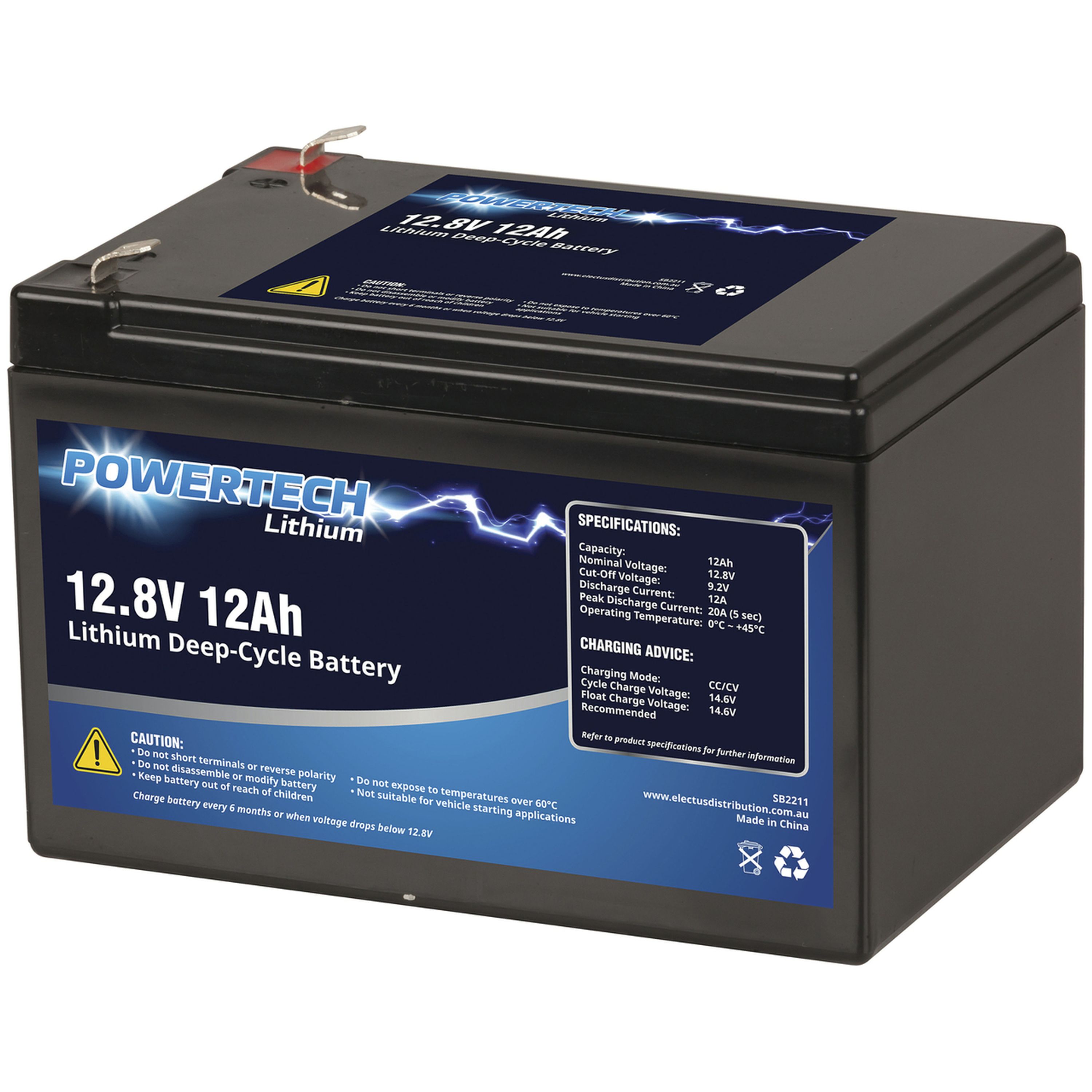 12.8V 12Ah Lithium Deep Cycle Battery