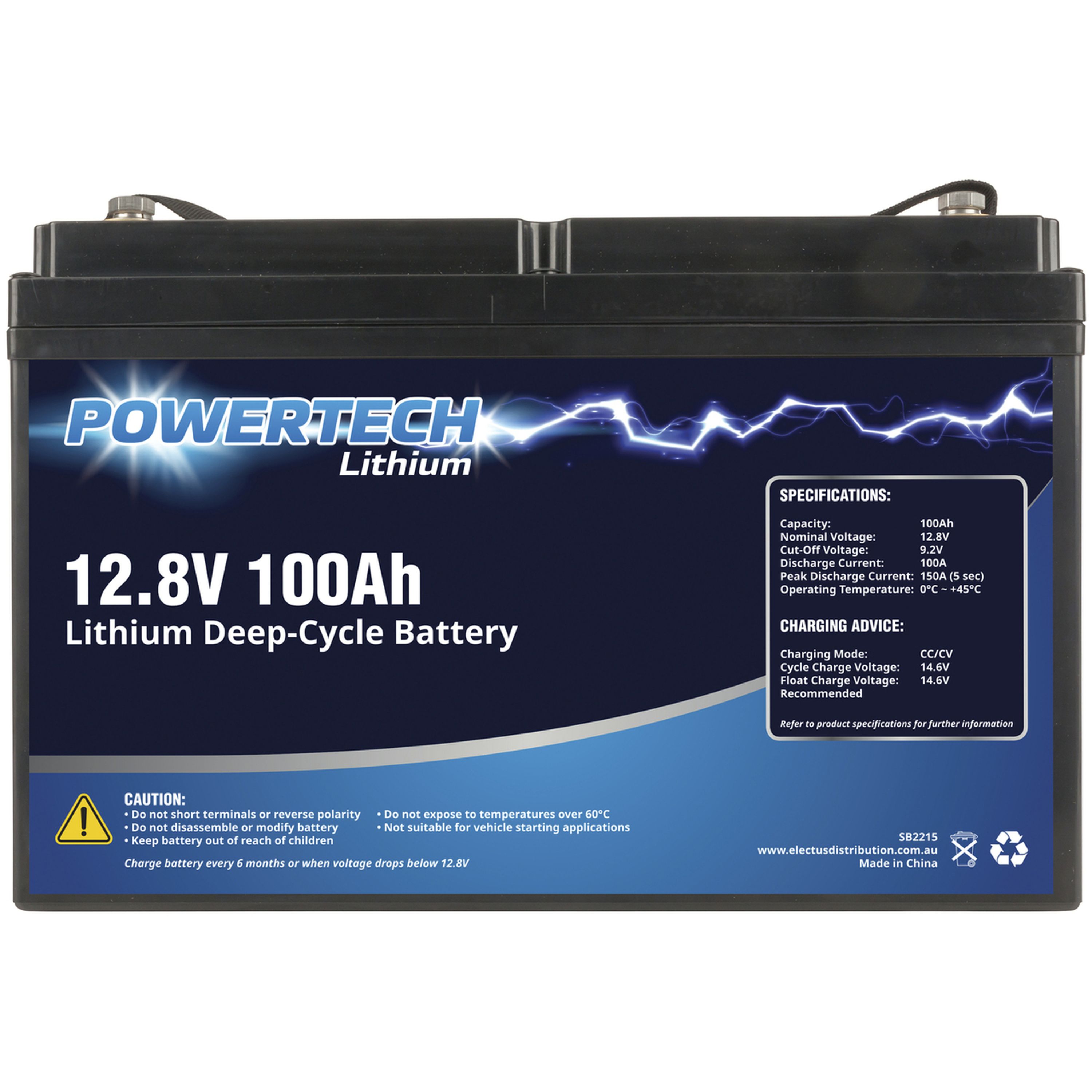 12V 100Ah Lithium Deep Cycle Battery - 6000 Cycles