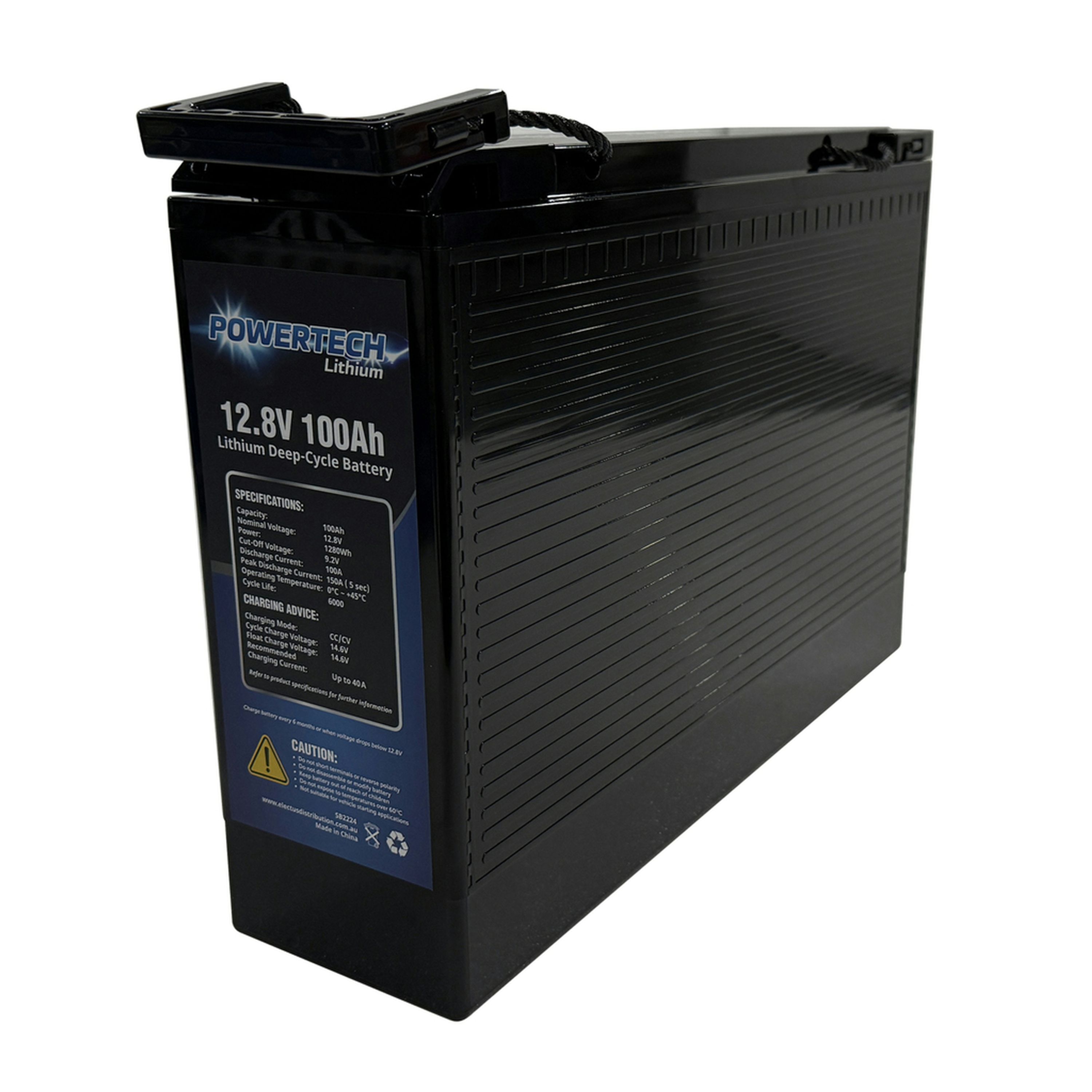 12V 100Ah Slimline Lithium Deep Cycle Battery - 6000 Cycles