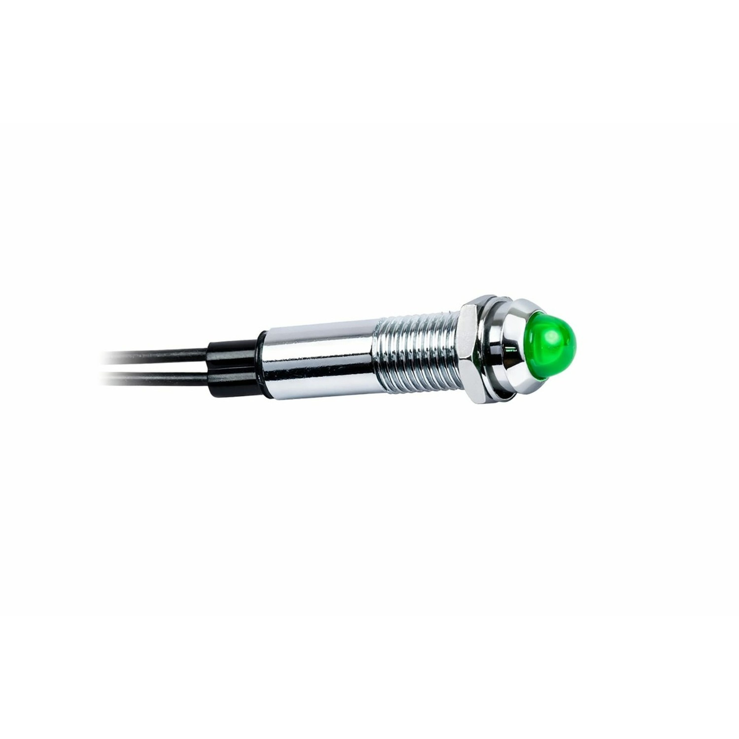 Green Mains Operated Chrome Bezel