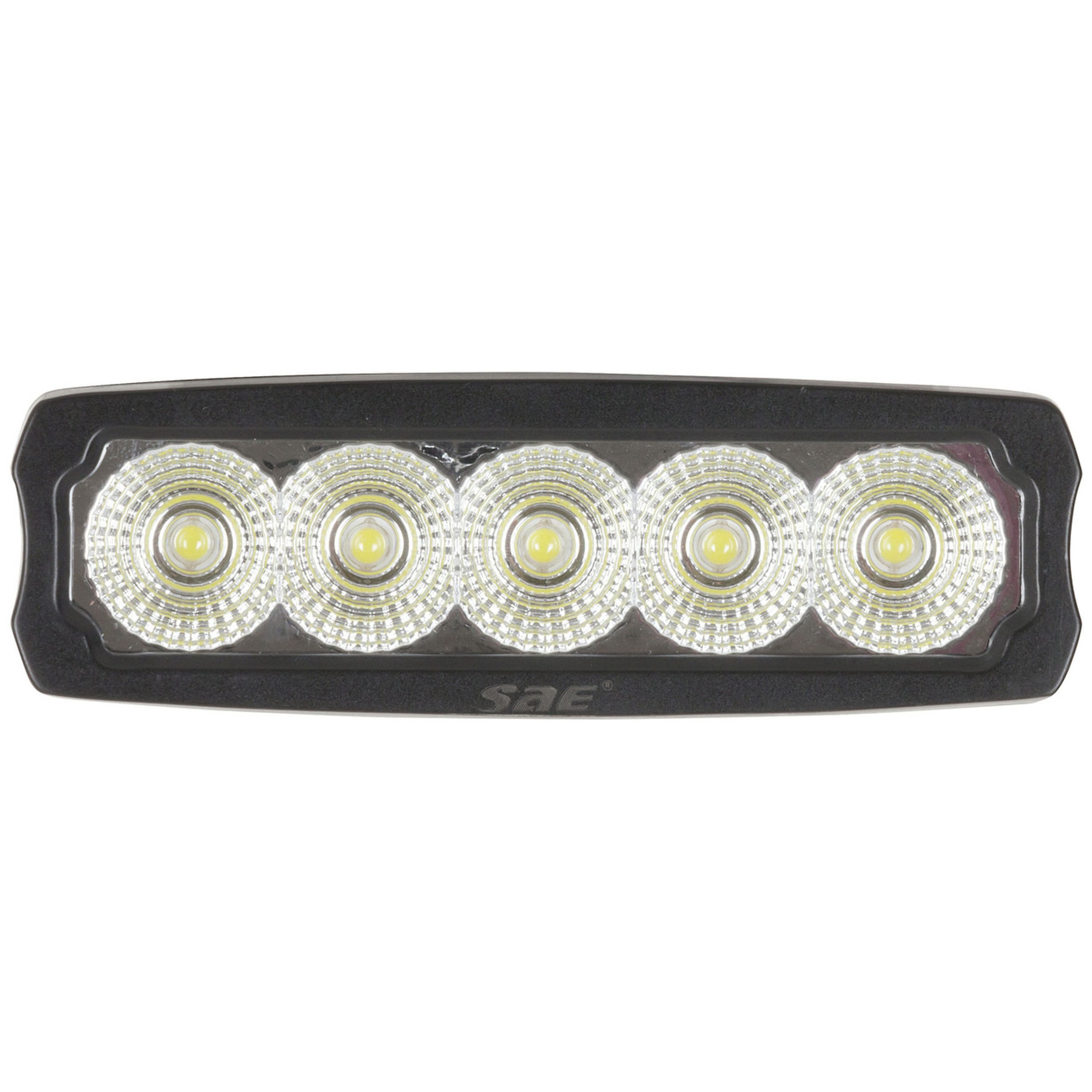 2250 Lumen Single Row LED Worklight Flood Beam Black