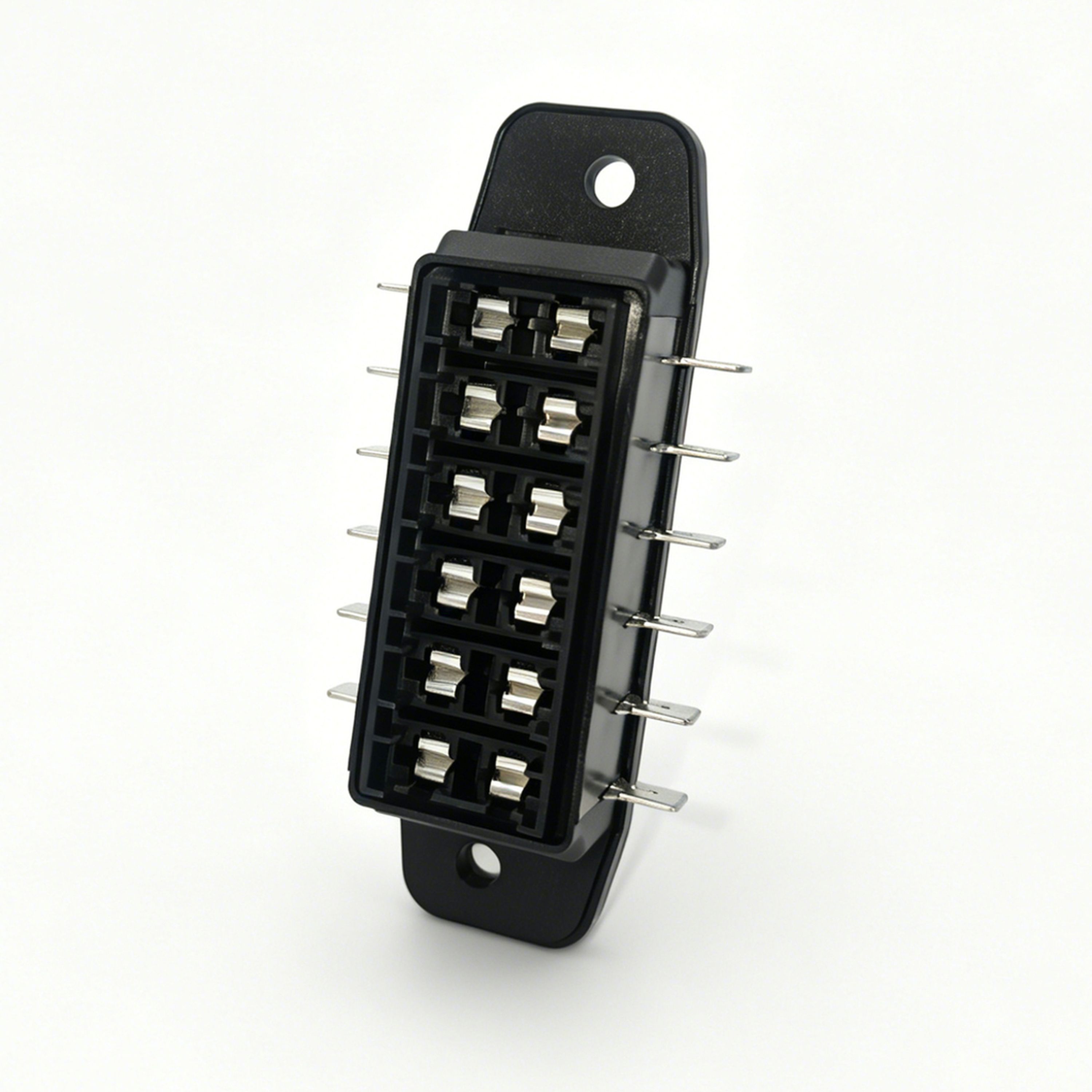 6 Way Blade Fuse Block with Spade Terminals