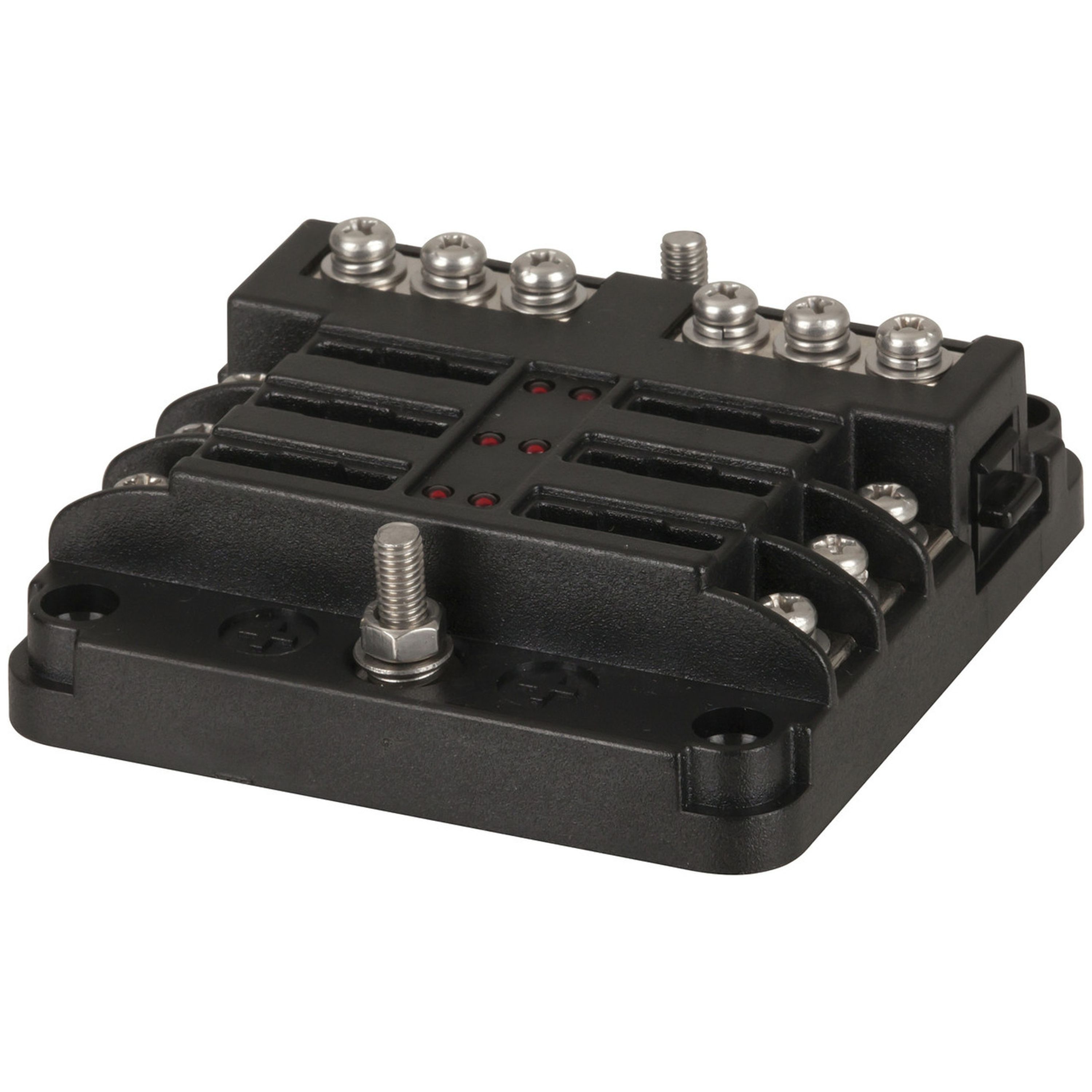 Powertech 6 Way Standard Blade Fuse Block with Bus Bar