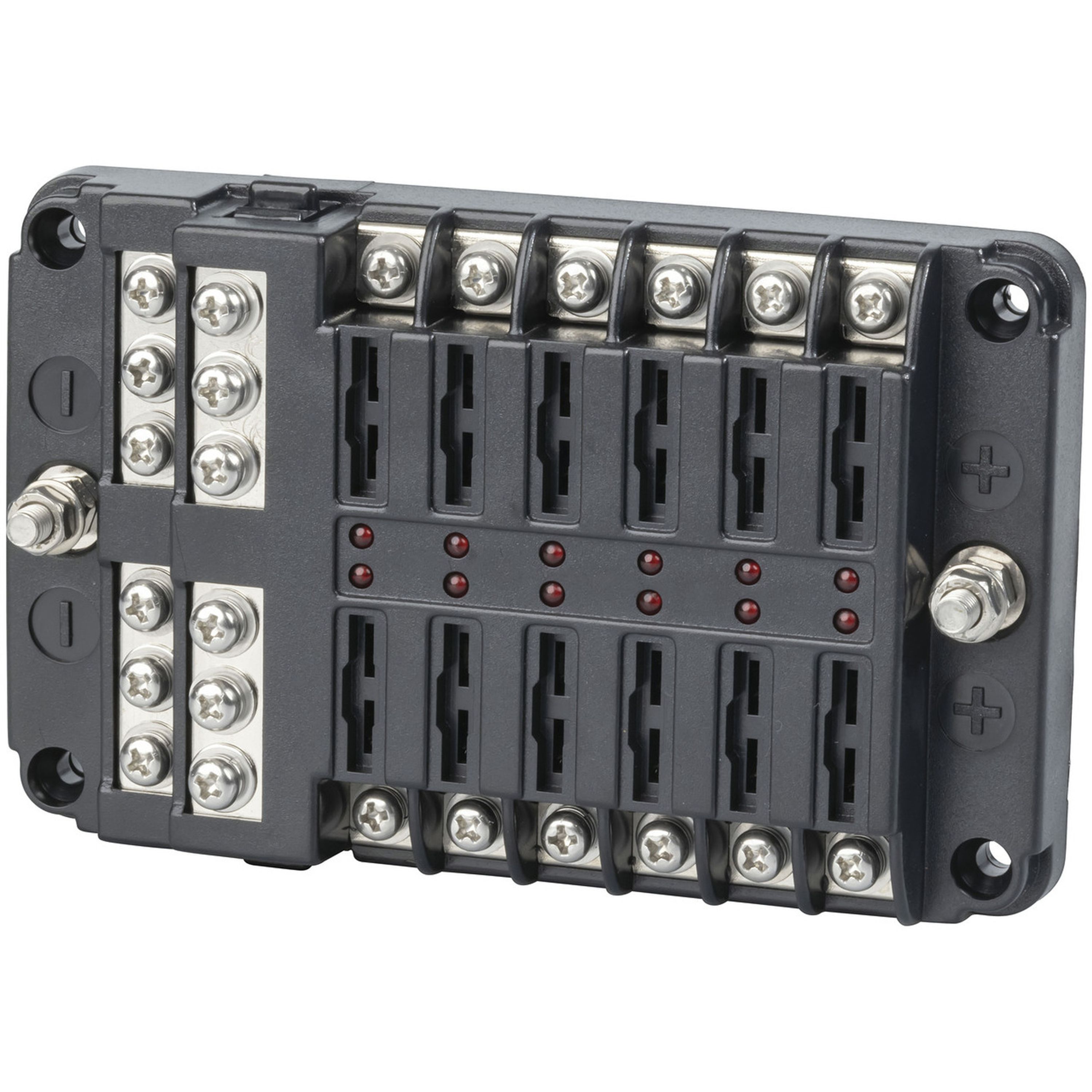 Powertech 12 Way Standard Blade Fuse Block with Bus Bar