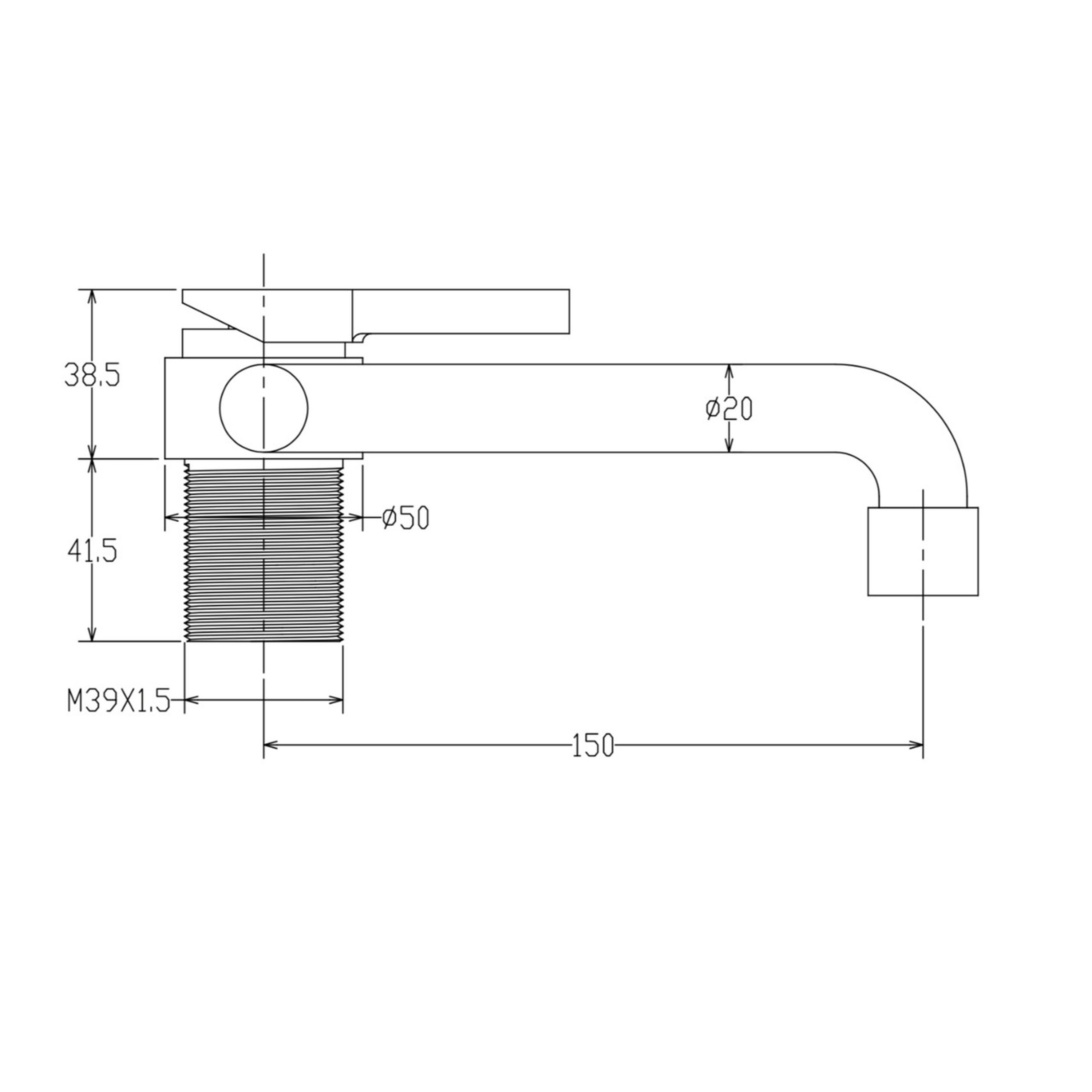 Dometic Hot and Cold Mixer Fold Down Tap