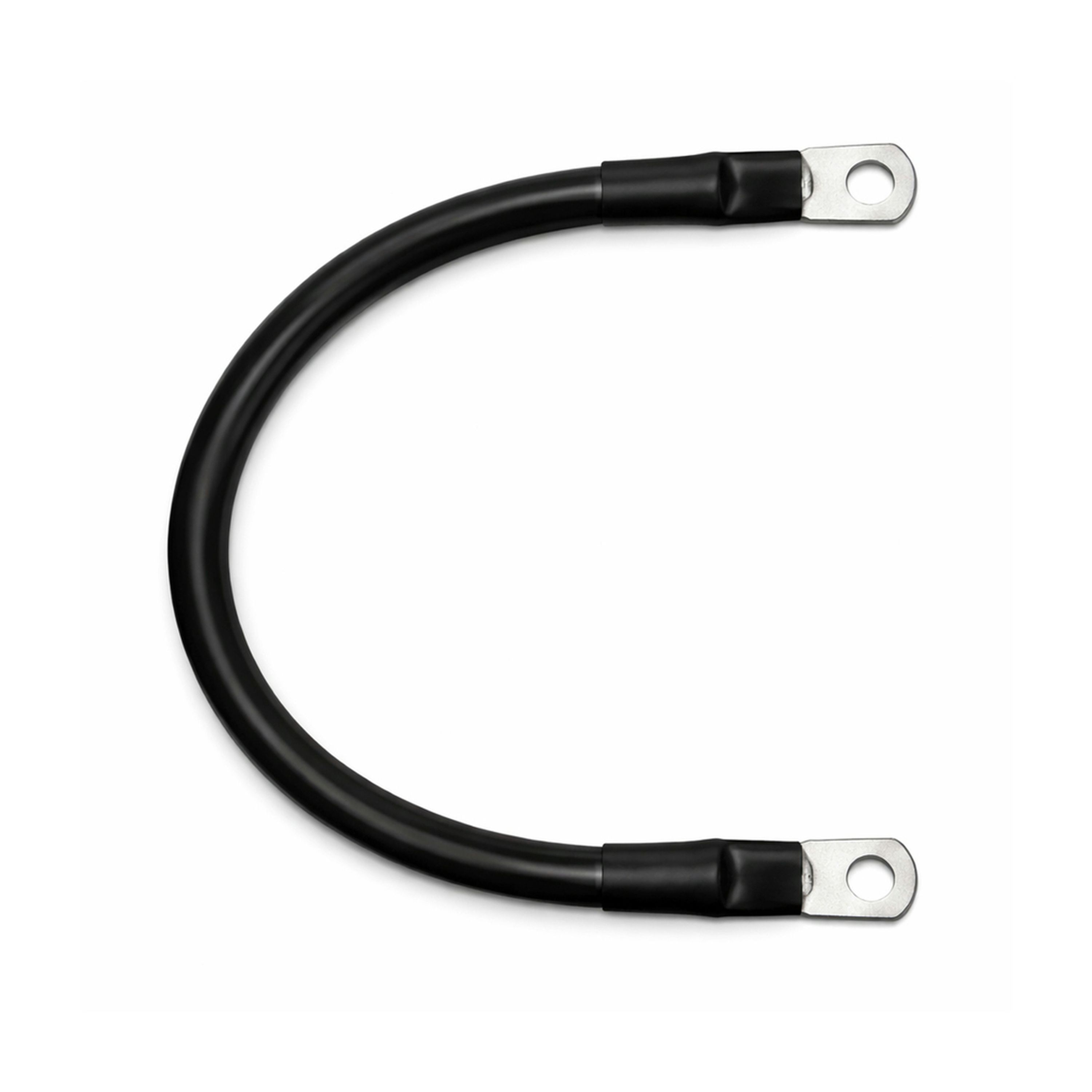 0 Gauge Tinned Battery Power Lead - Black - 450mm