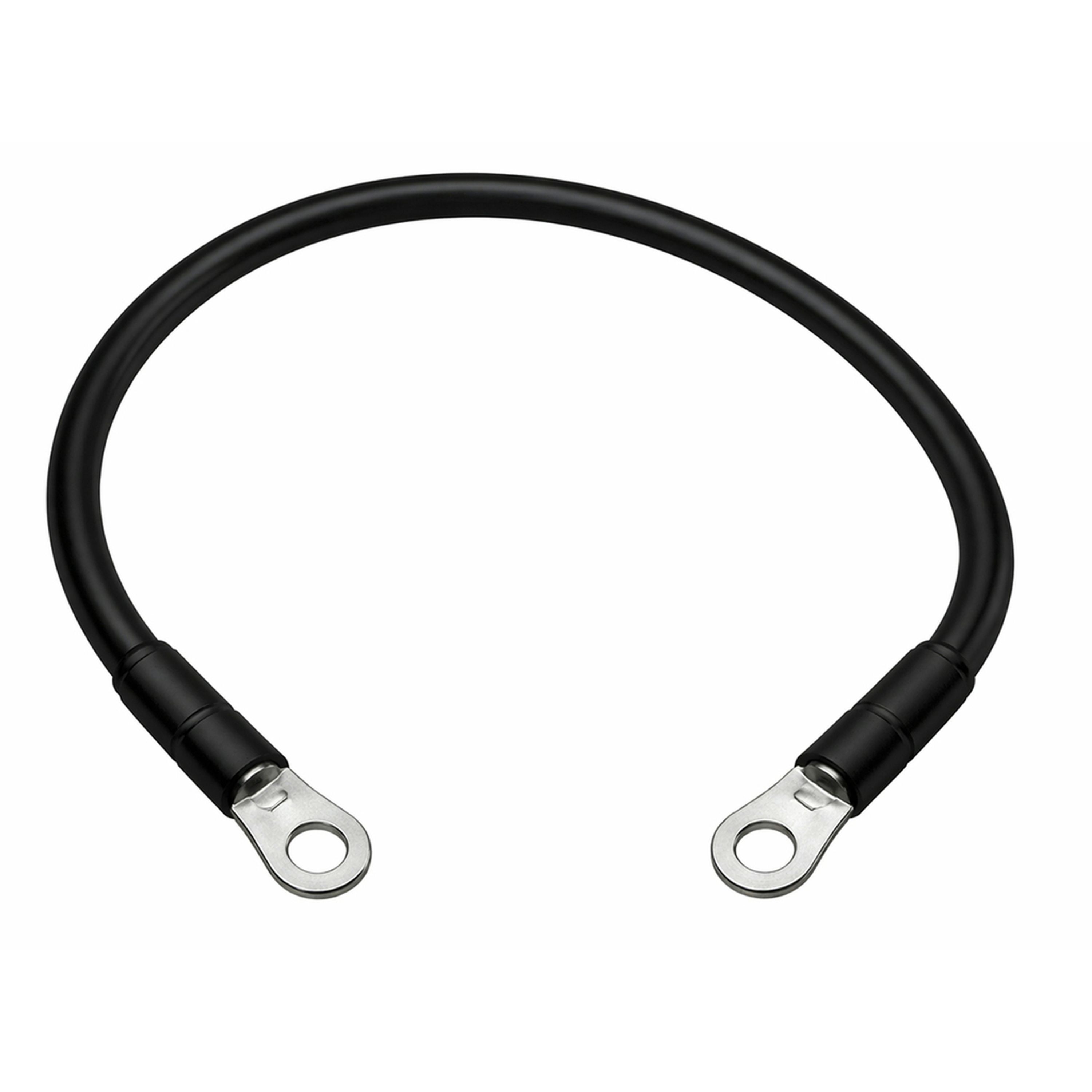 6 Gauge Tinned Battery Power Lead - Black - 750mm