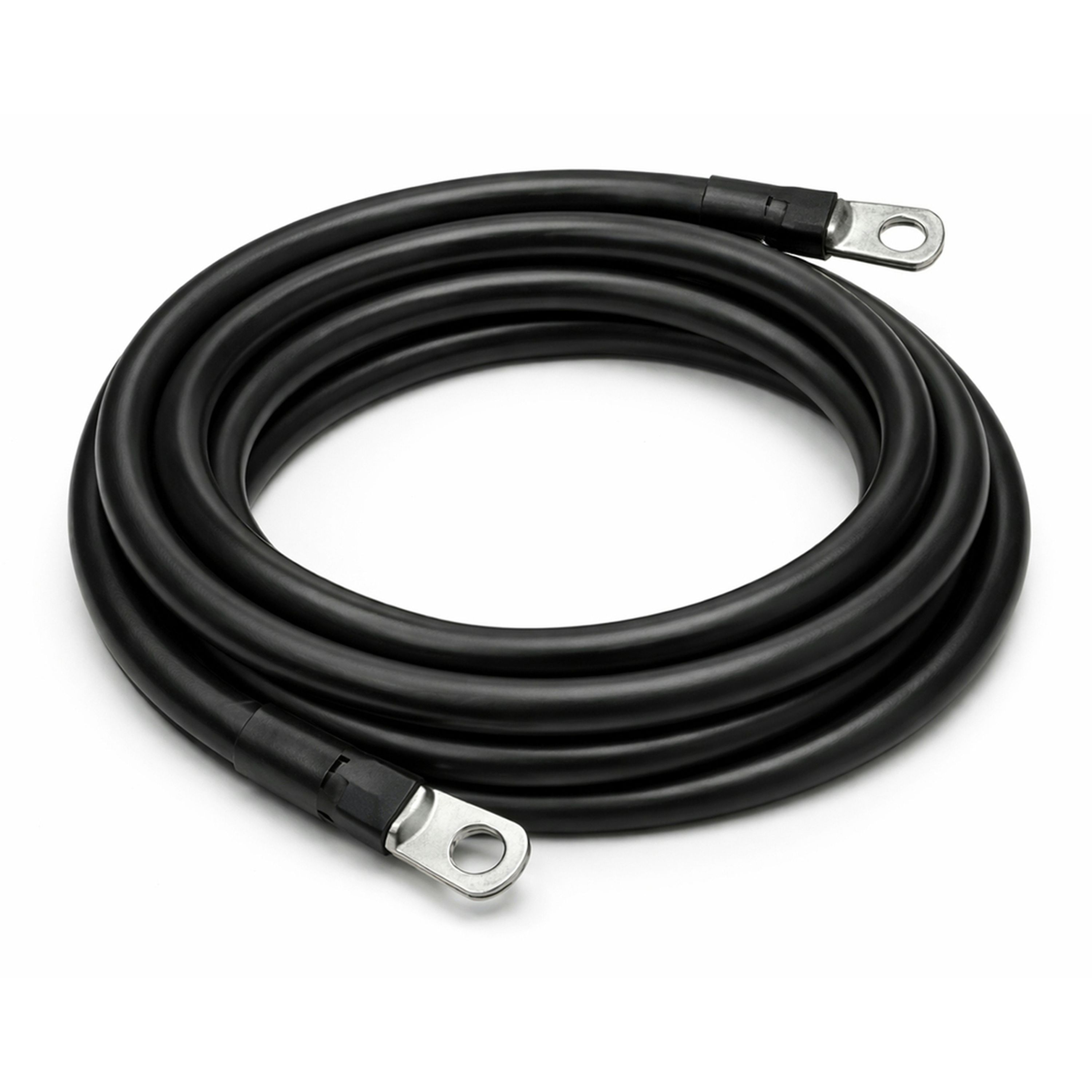 6 Gauge Tinned Battery Power Lead - Black - 2330mm