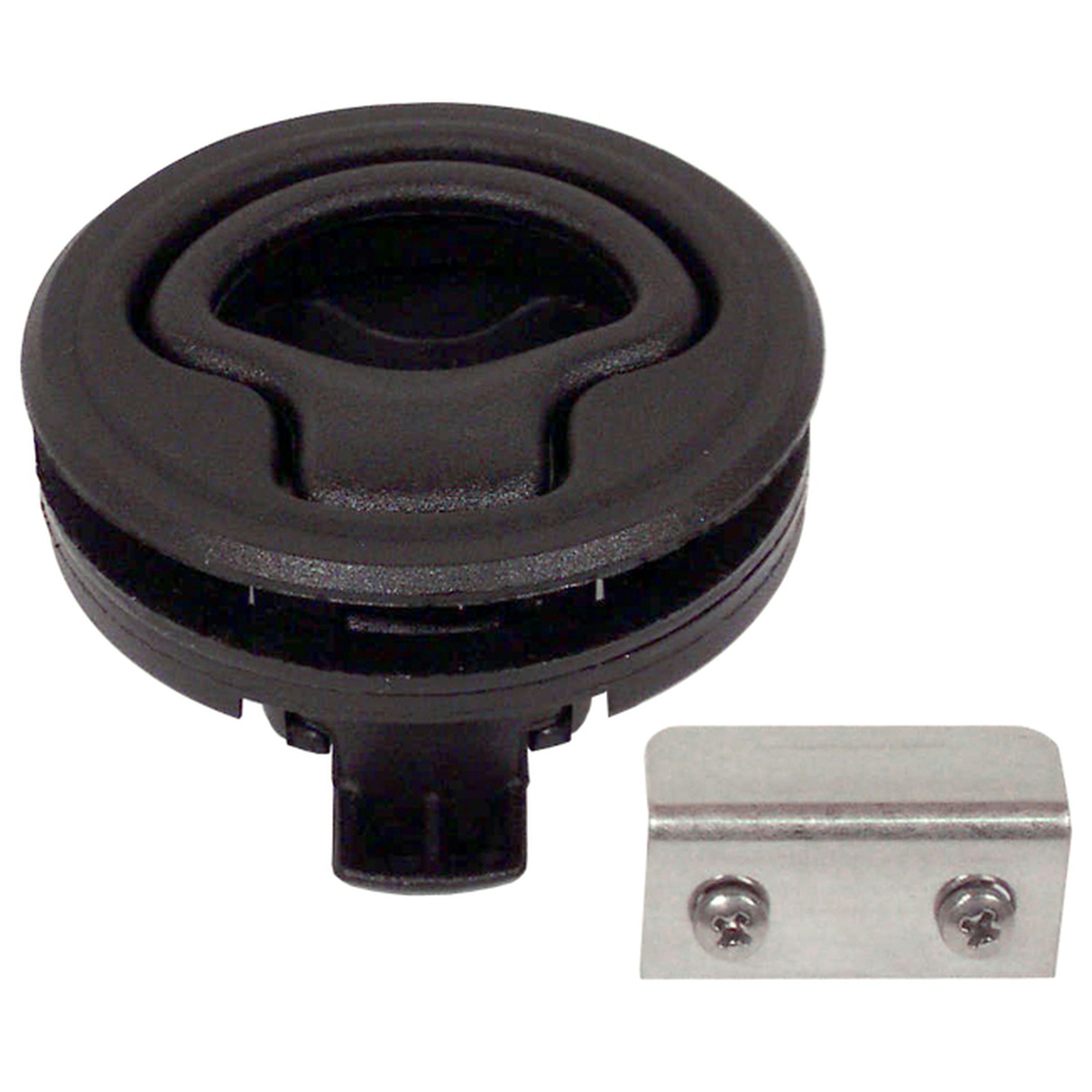Round Style Flush Latches - Fit up to 7/8 Door Black