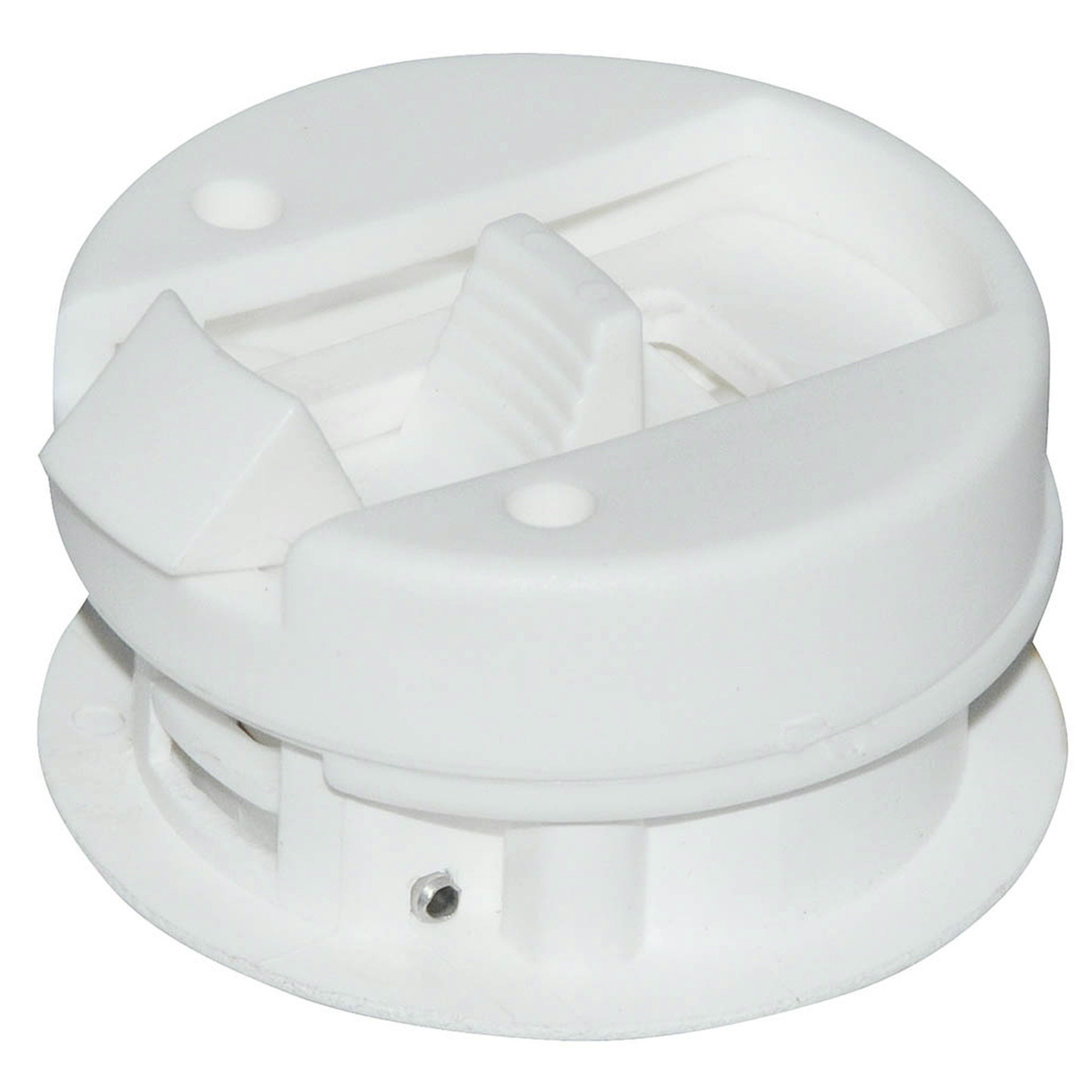 Round Style Flush Latches - Fit up to 7/8 Door White