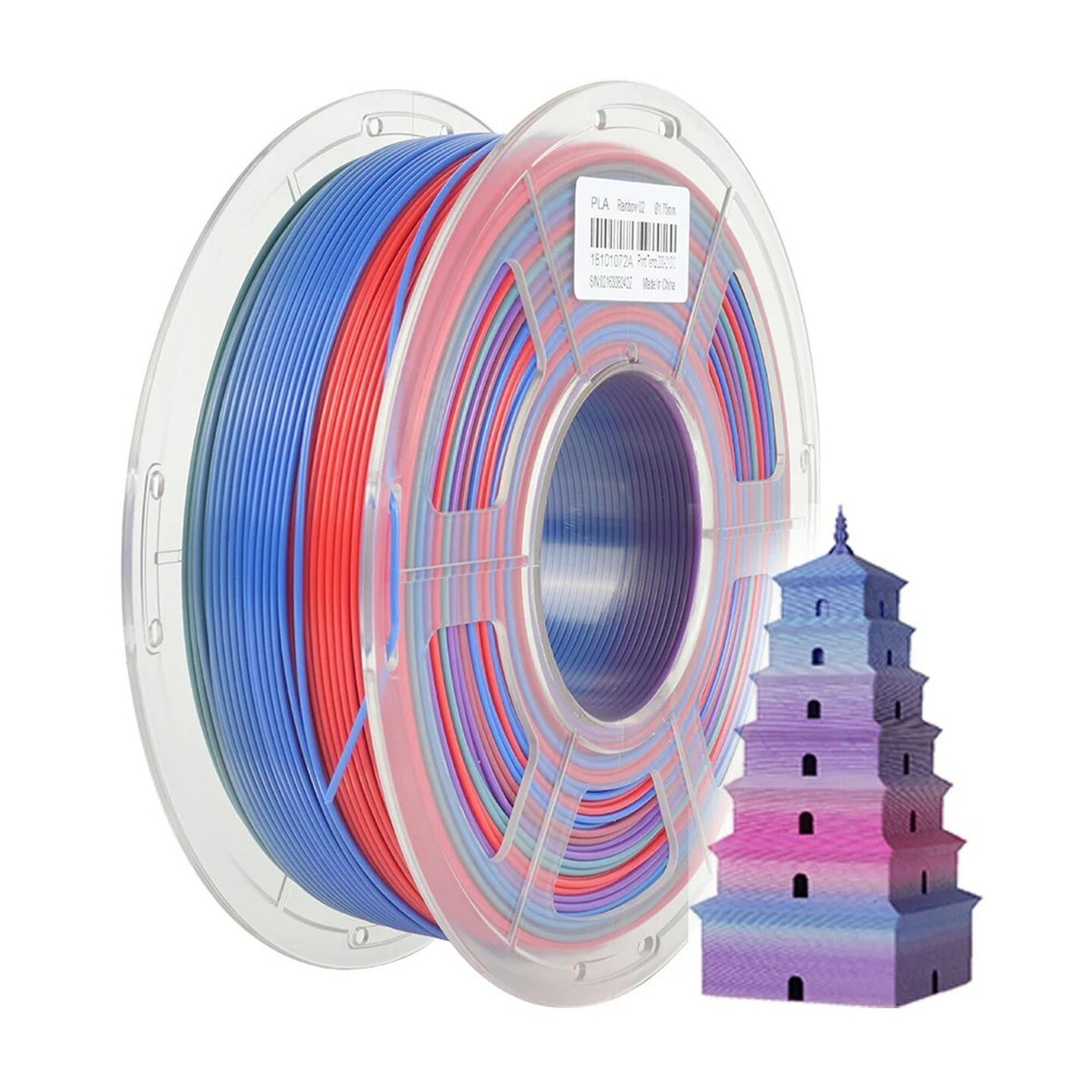 SUNLU Silk PLA Rainbow 02 Filament 1.75mm 1kg Roll