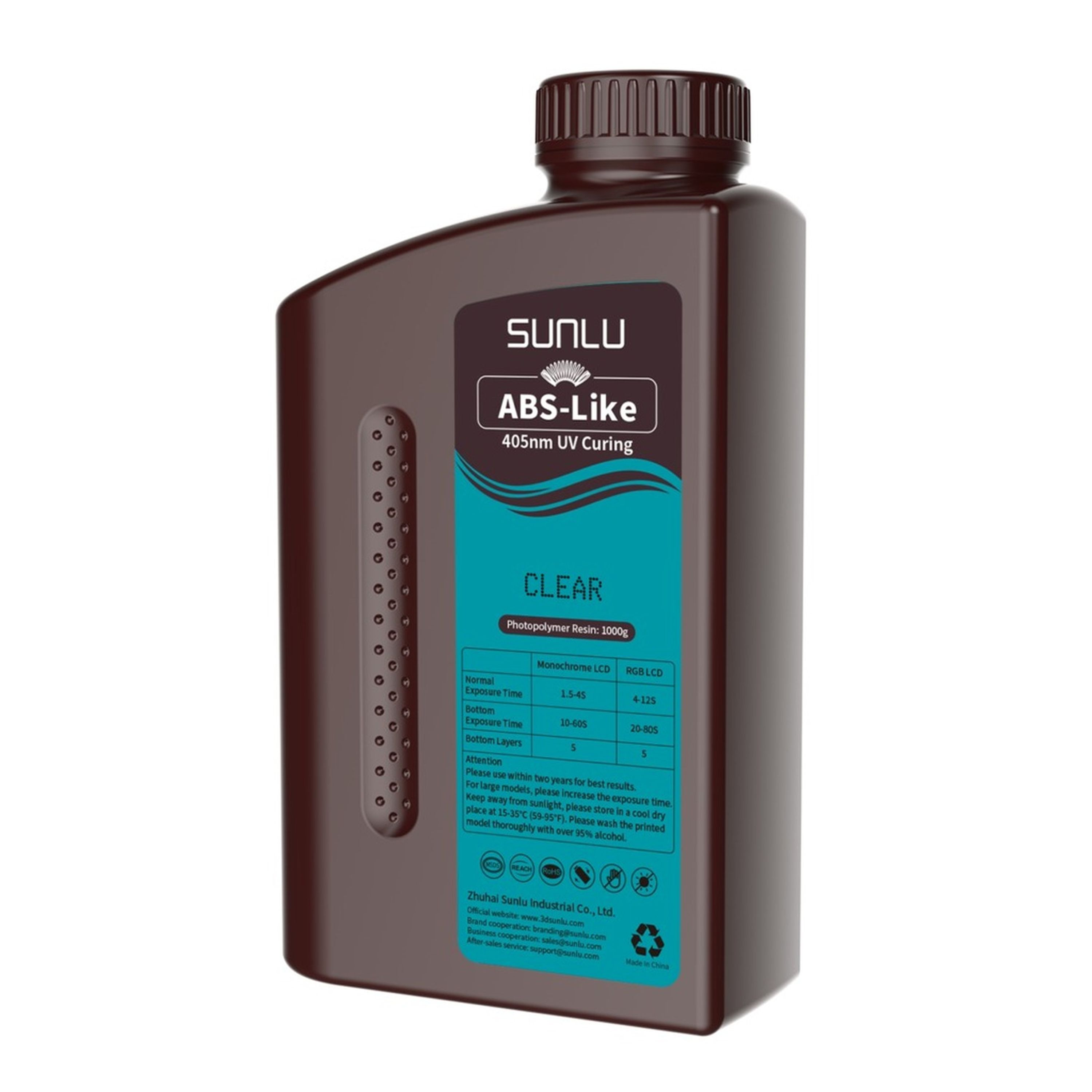 SUNLU ABS Like Resin Clear 1kg bottle