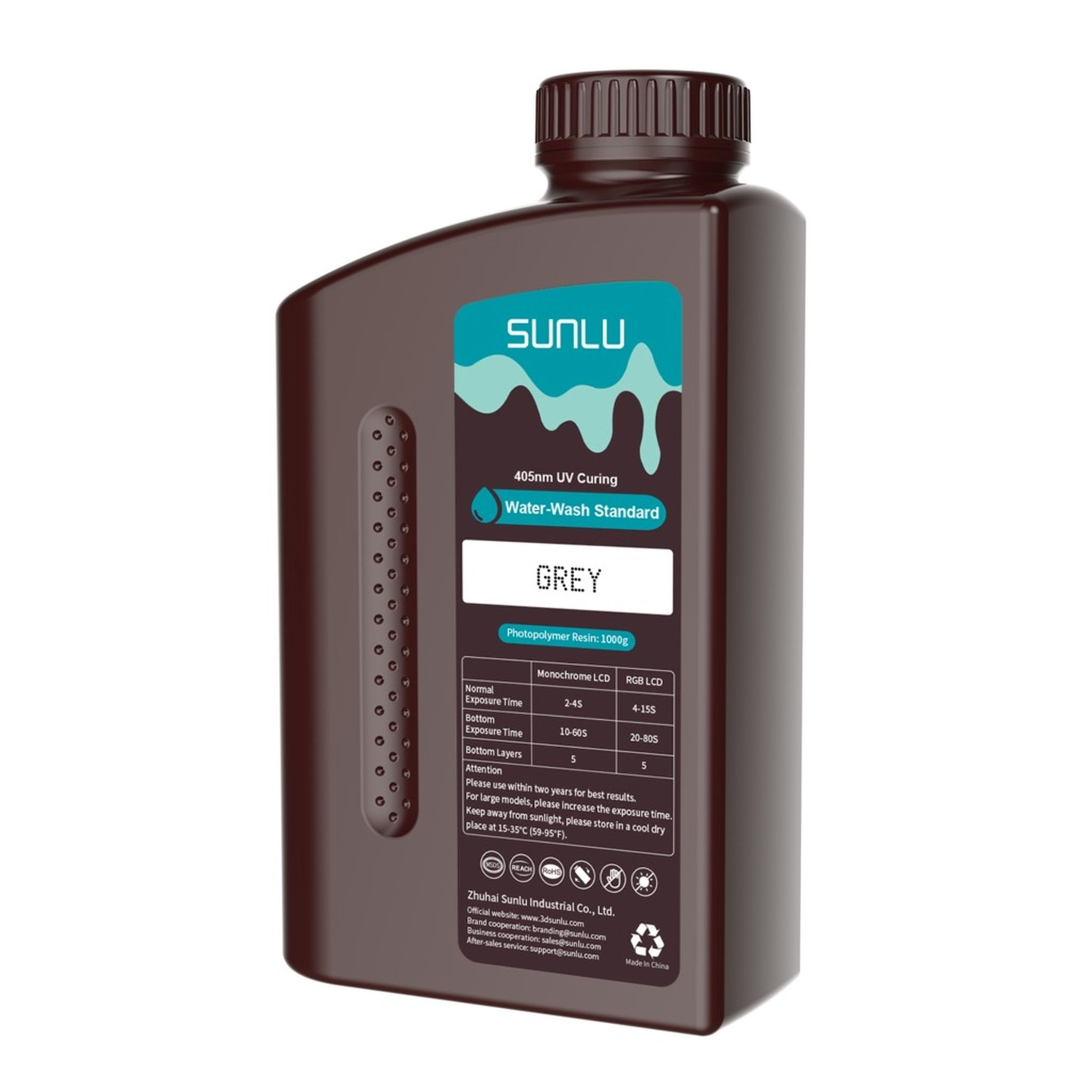 SUNLU Water Washable Resin Grey 1kg bottle