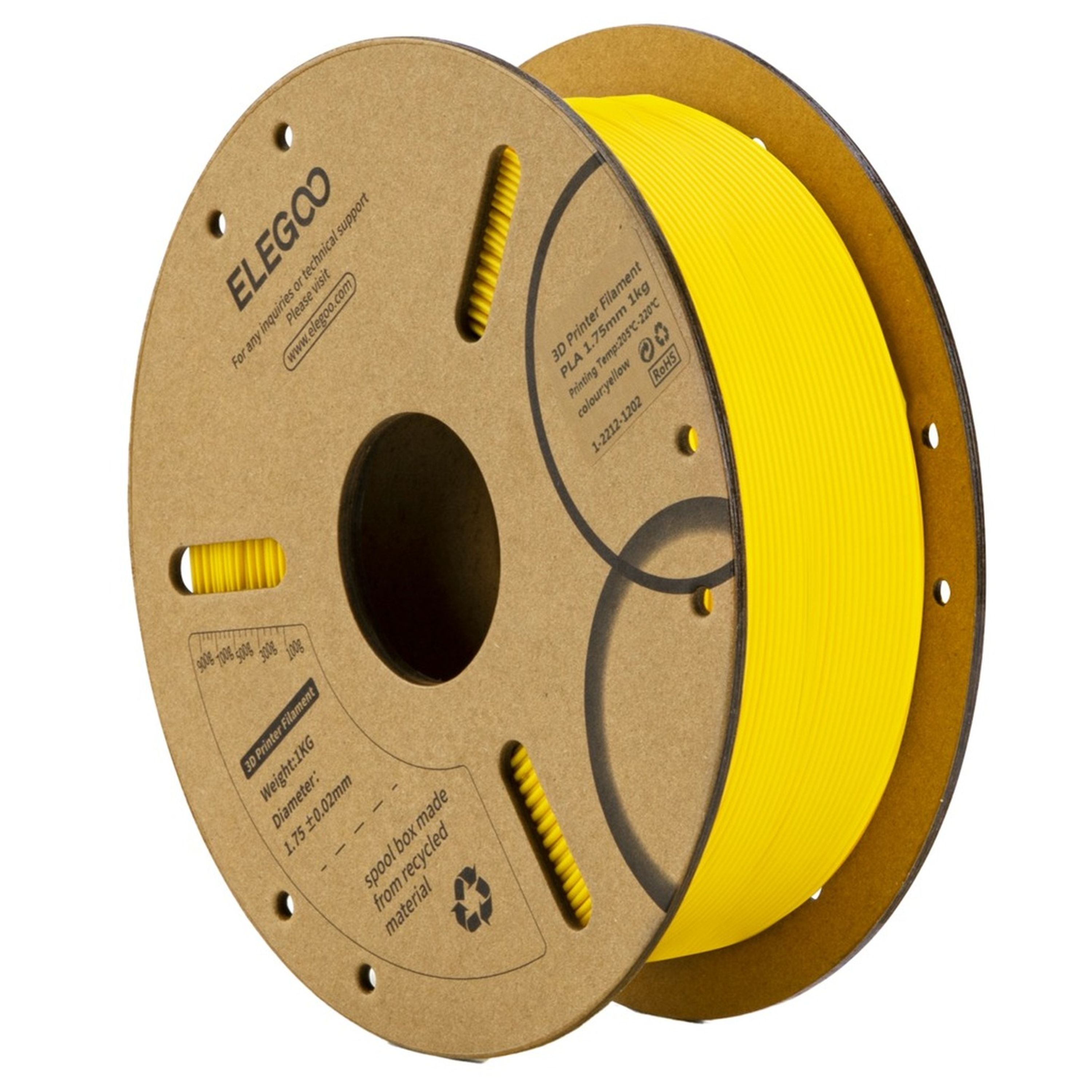 Elegoo PLA filament Yellow 1.75mm 1kg