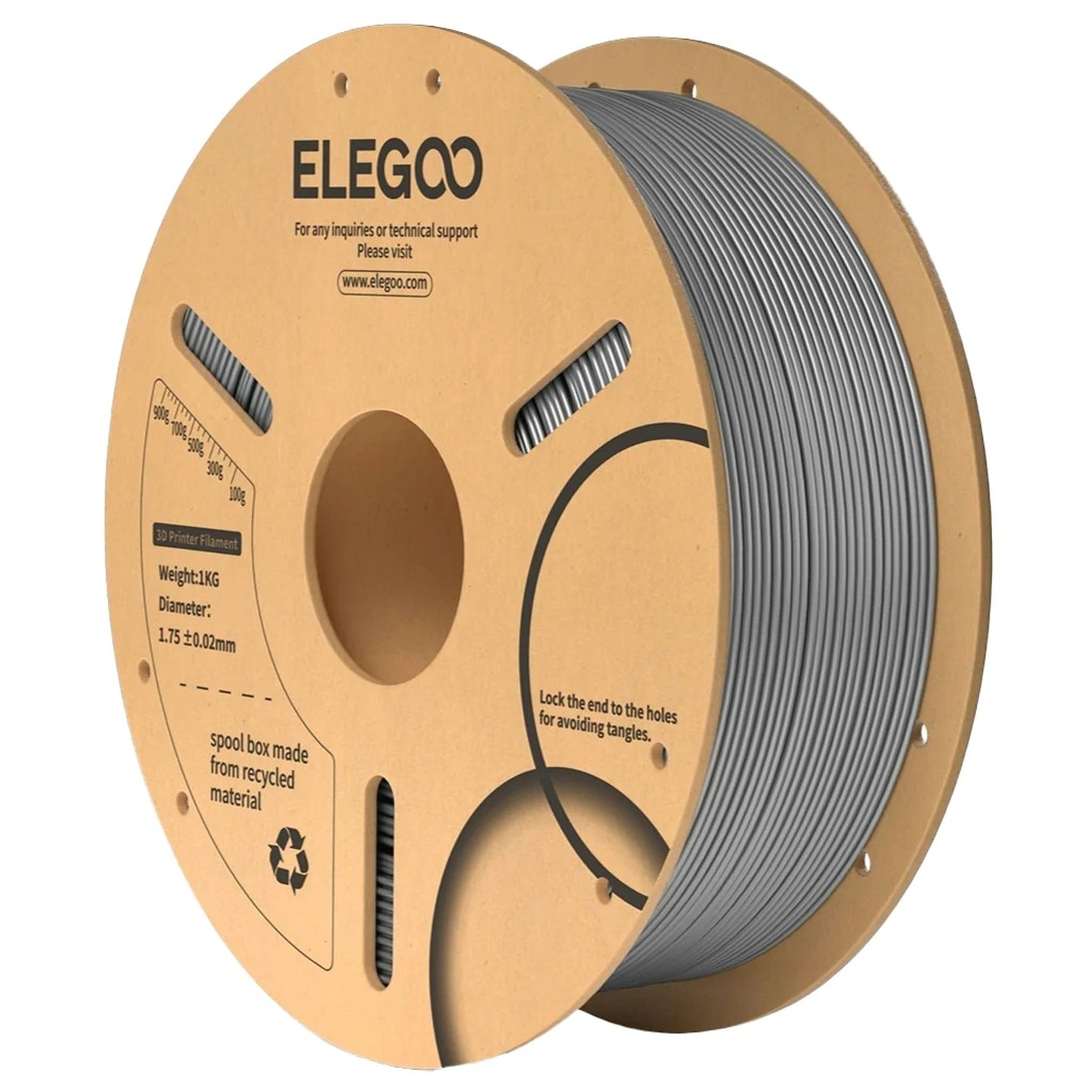 Elegoo PLA filament Space Grey 1.75mm 1kg