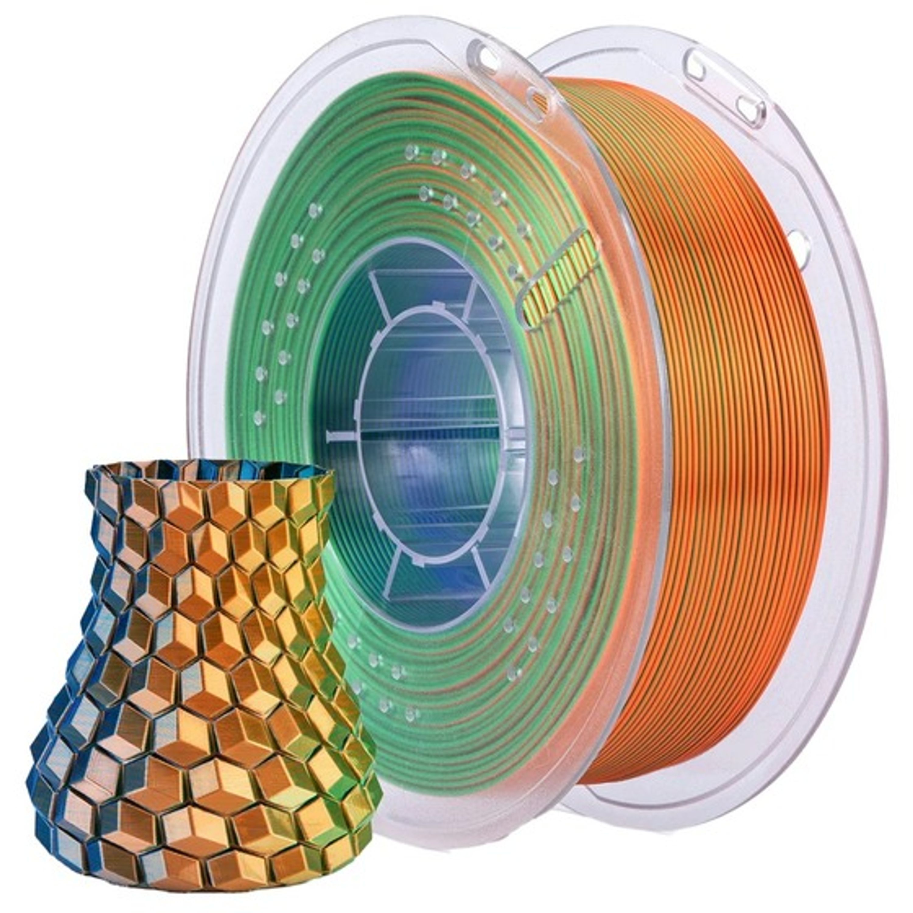 Elegoo Silk PLA filament Silk Blue Green Orange 1.75mm 1kg
