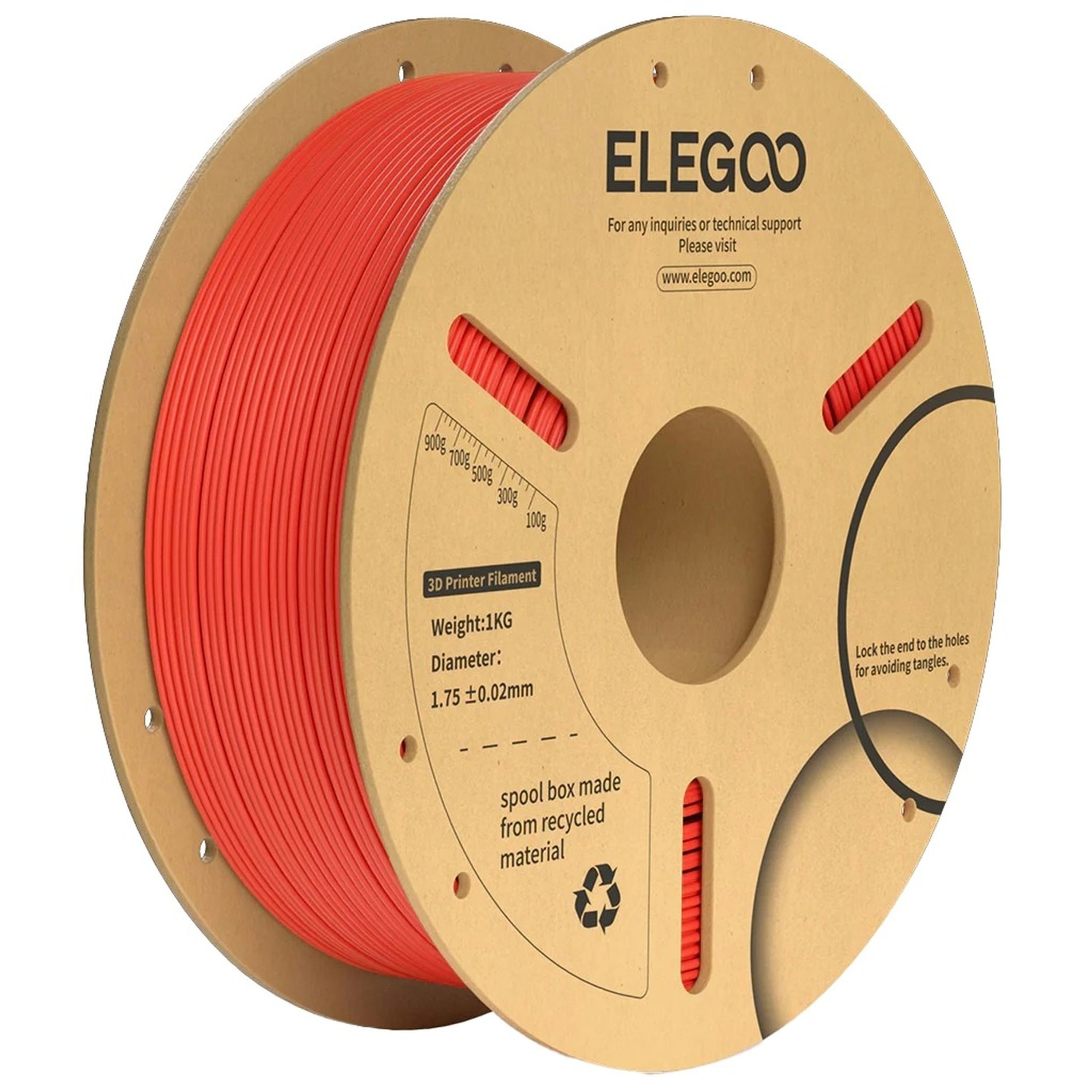 Elegoo PLA plus filament Red 1.75mm 1kg
