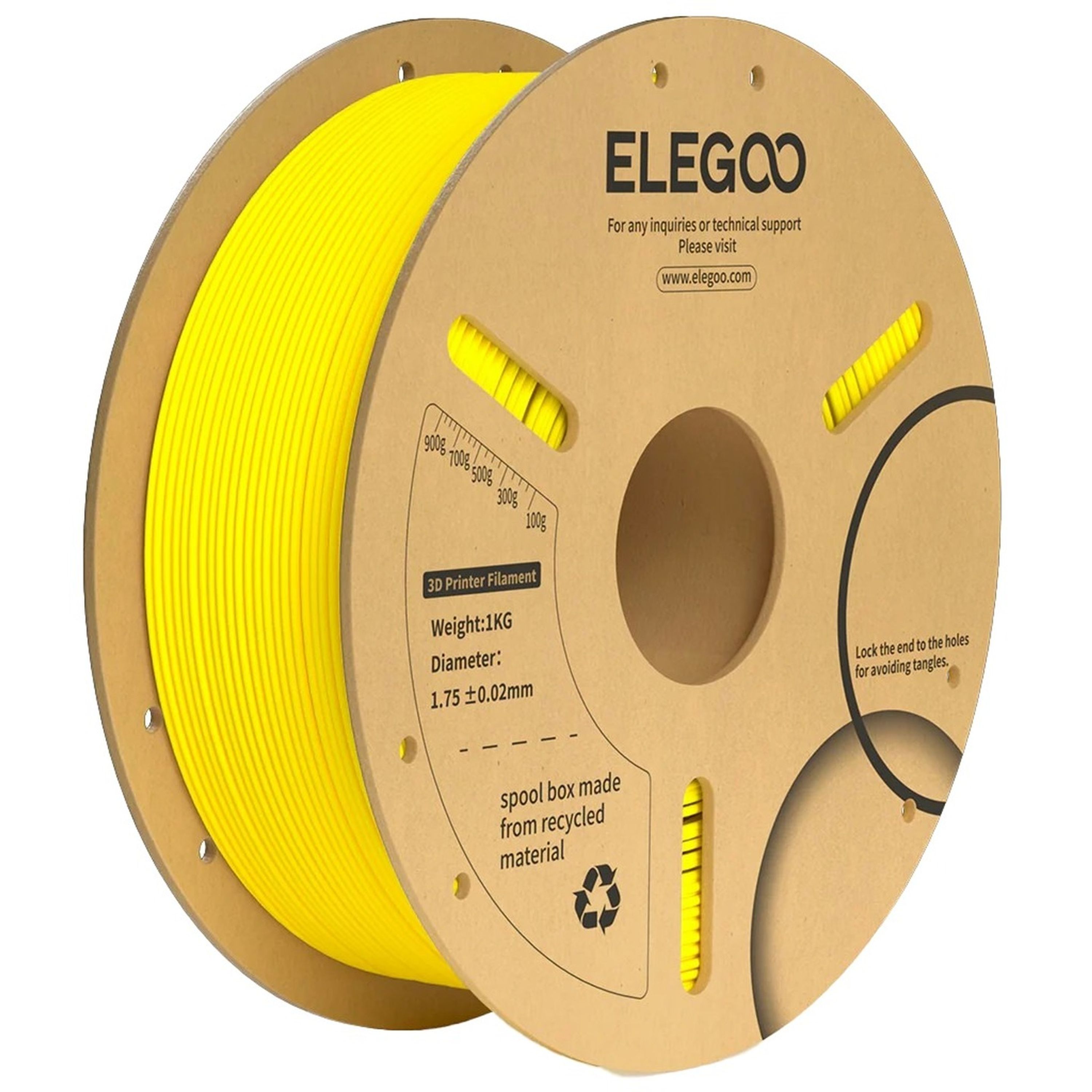 Elegoo PLA plus filament Yellow 1.75mm 1kg