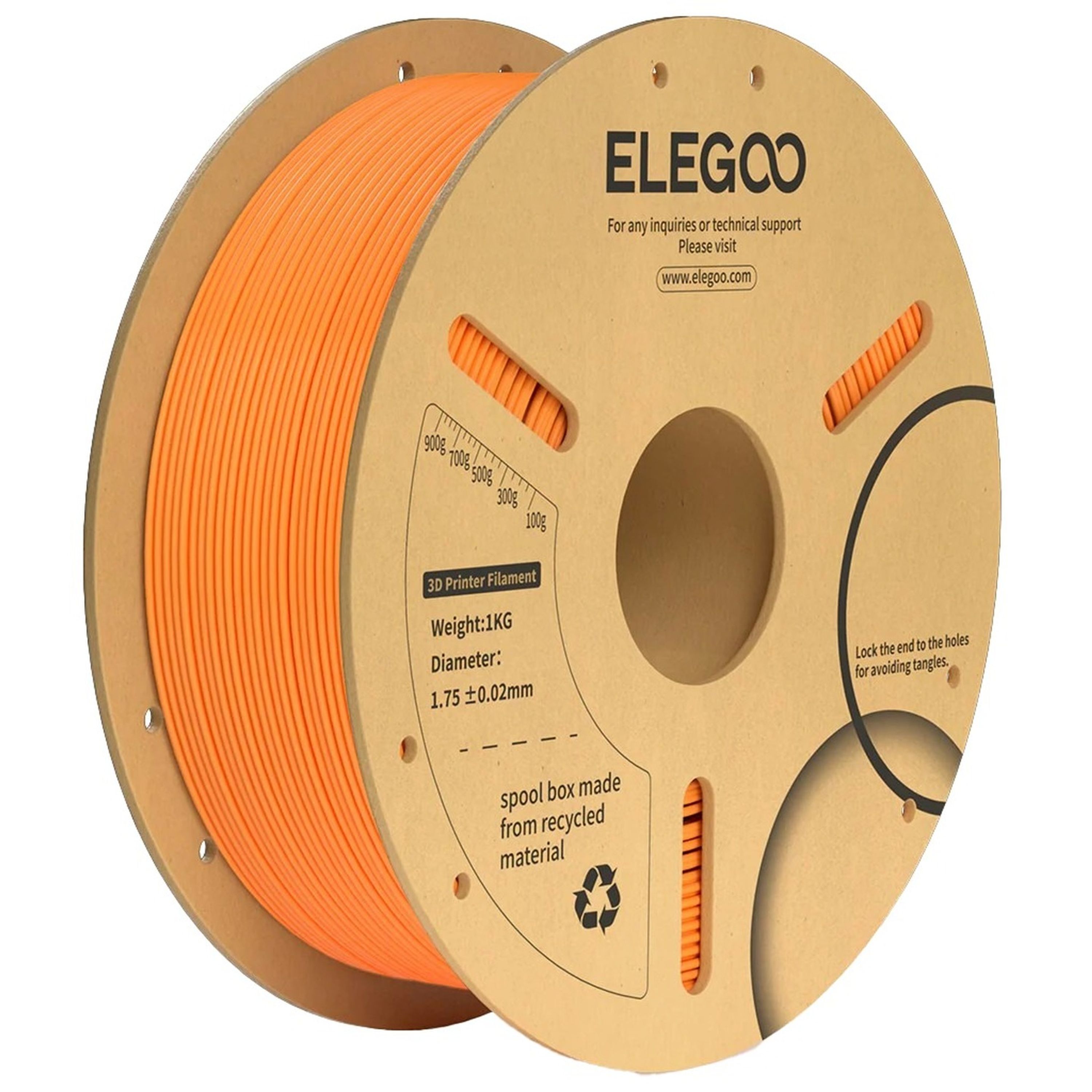 Elegoo PLA plus filament Orange 1.75mm 1kg