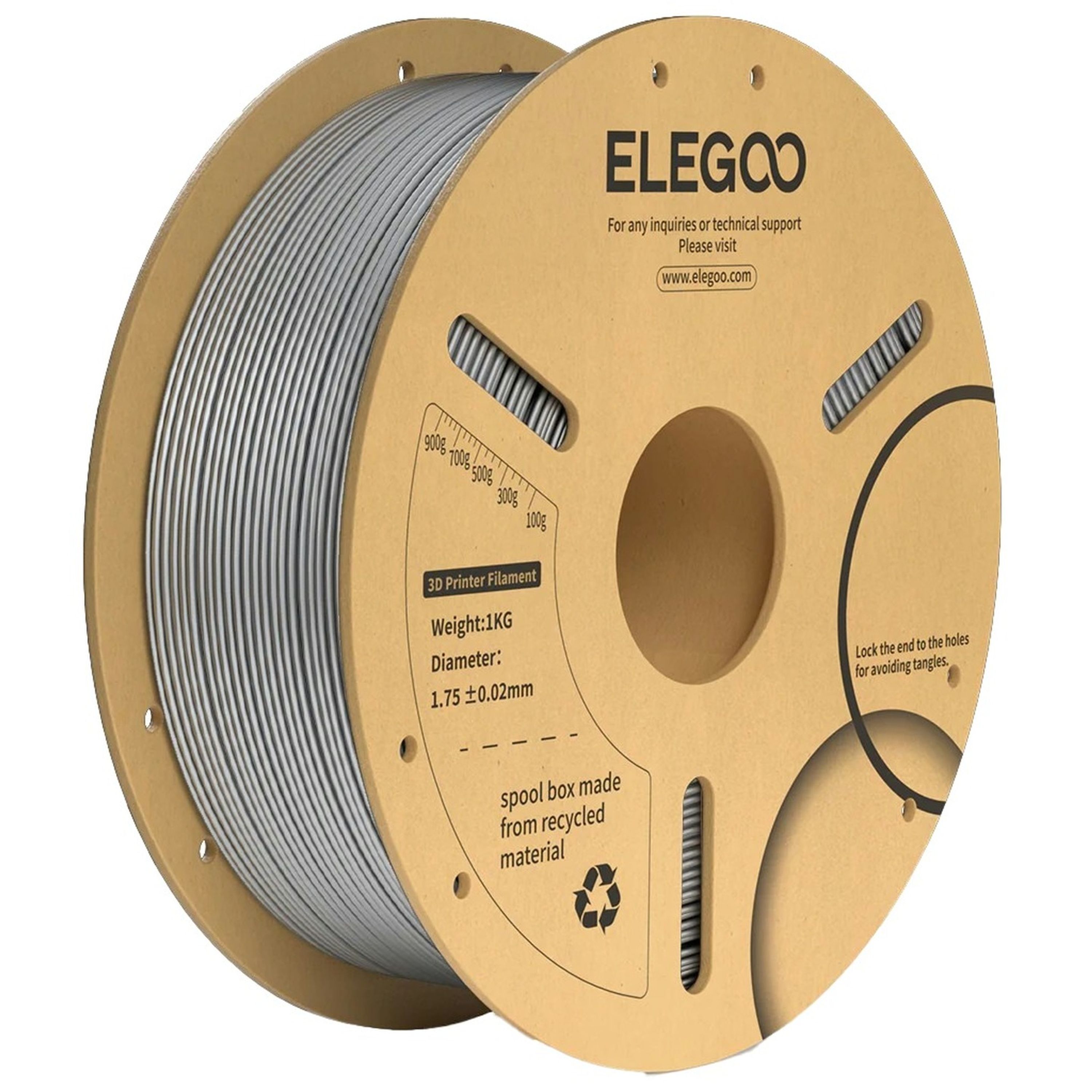 Elegoo PLA PLUS filament Space Grey 1.75mm 1kg
