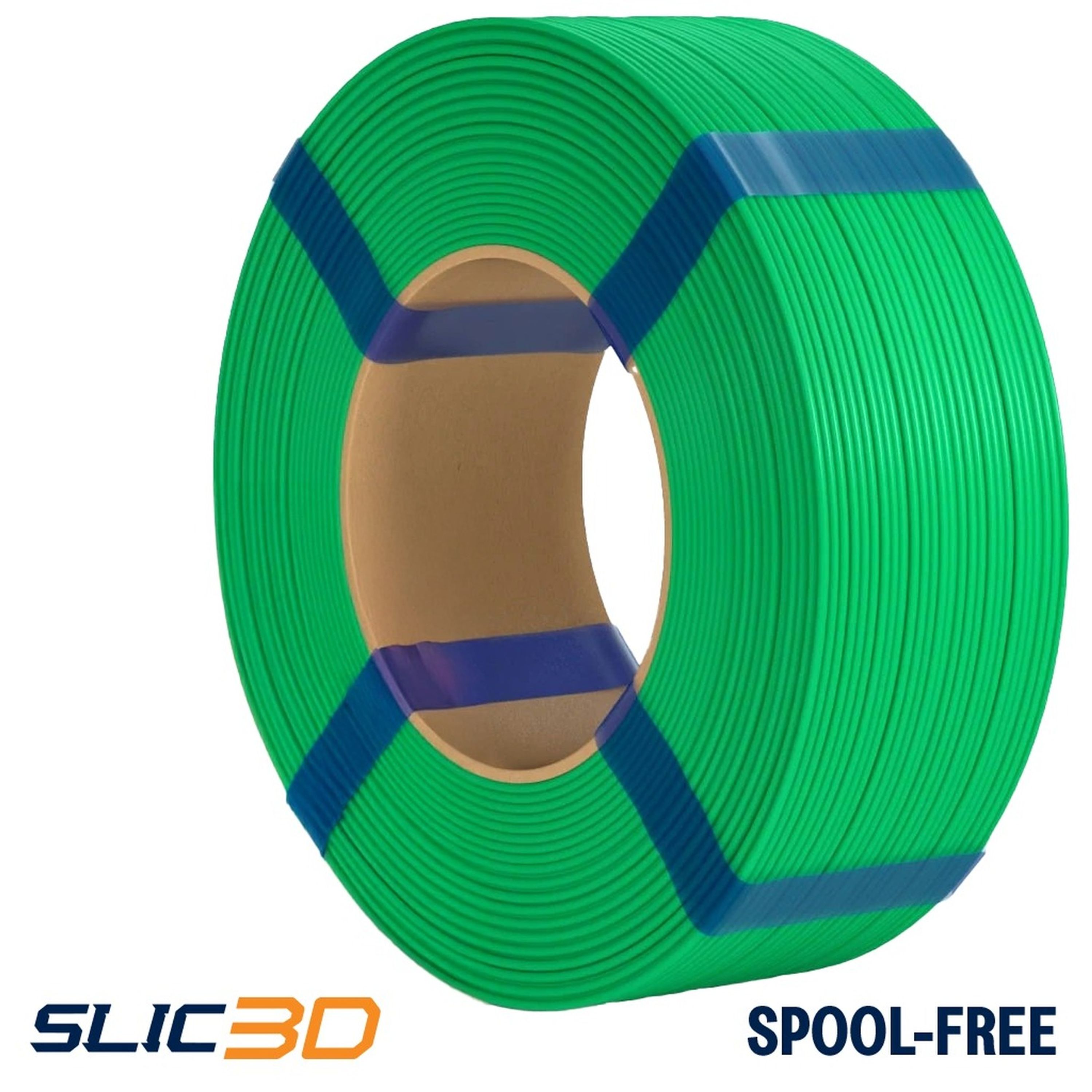Slic3D PLA Spool-Less Green 1.75mm 1kg filament