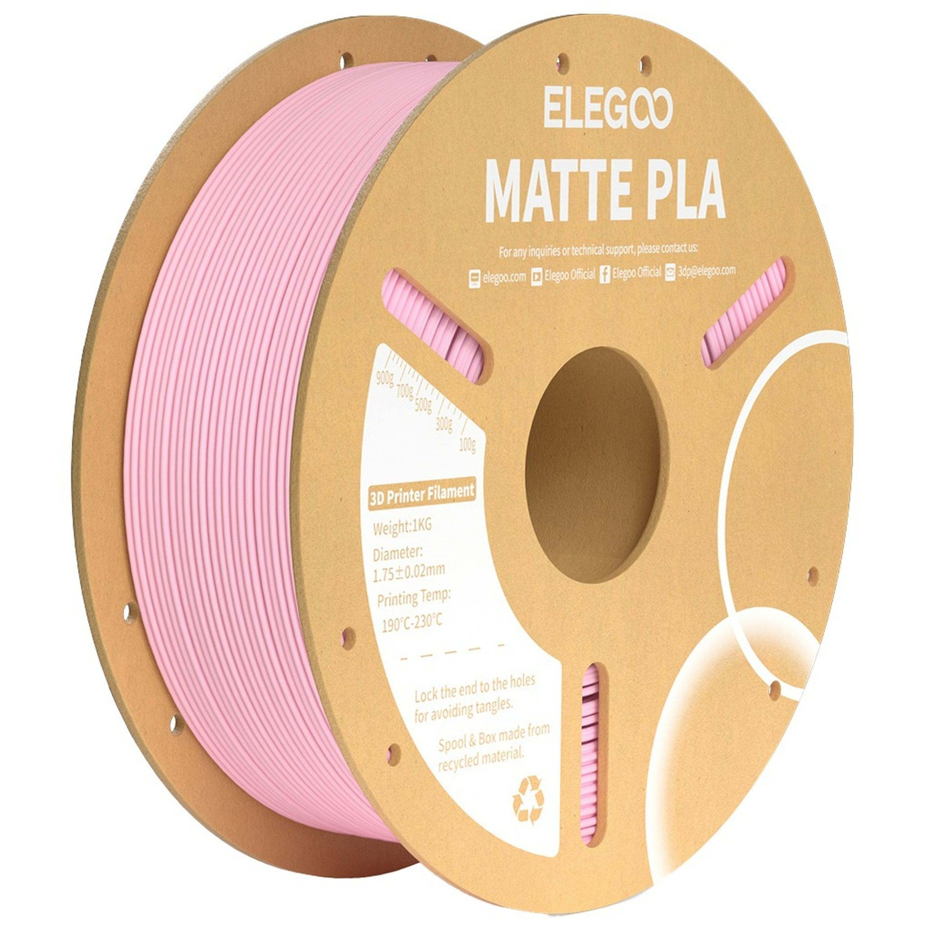 Elegoo PLA Matte filament Sakura Pink 1.75mm 1kg