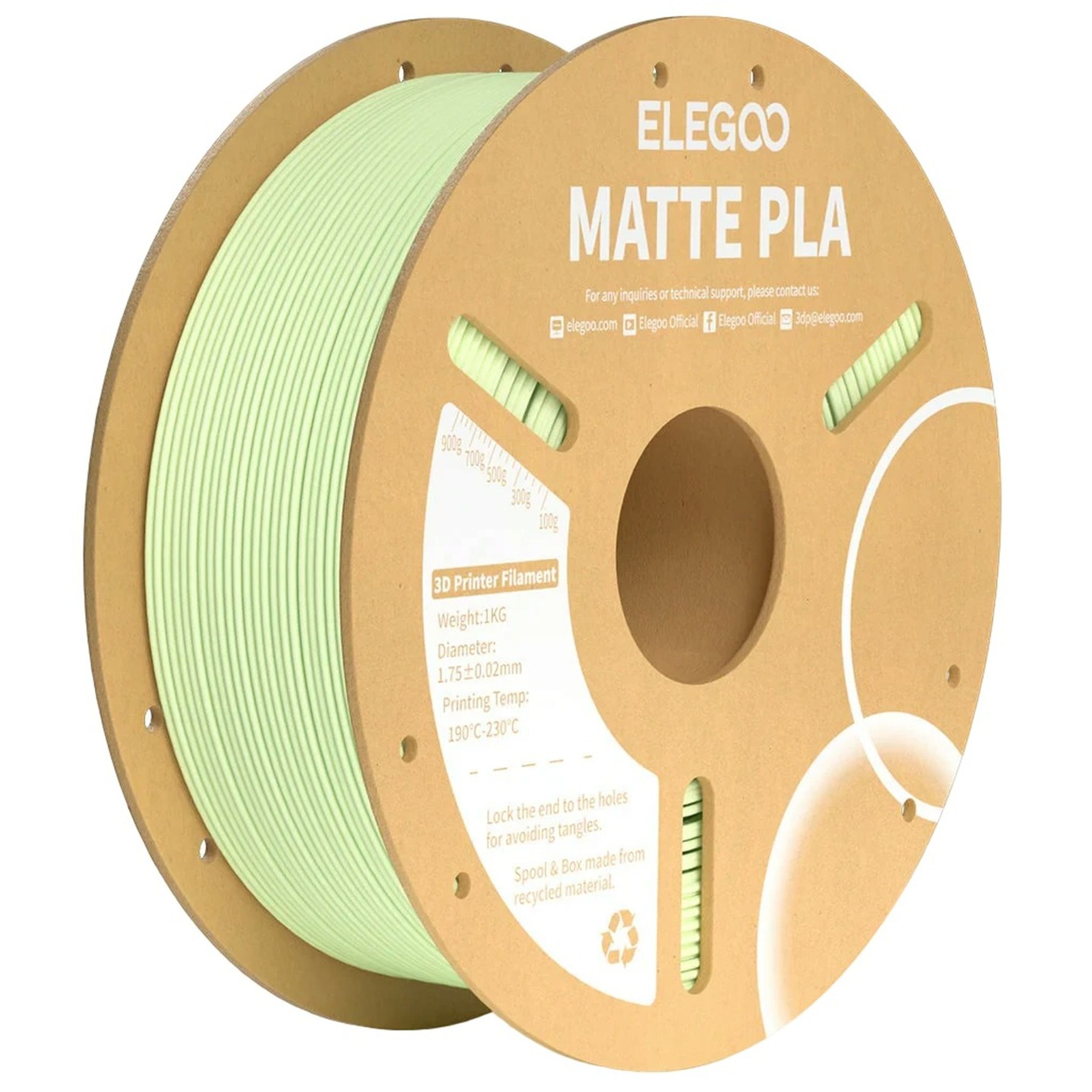 Elegoo PLA Matte filament Mint Green 1.75mm 1kg